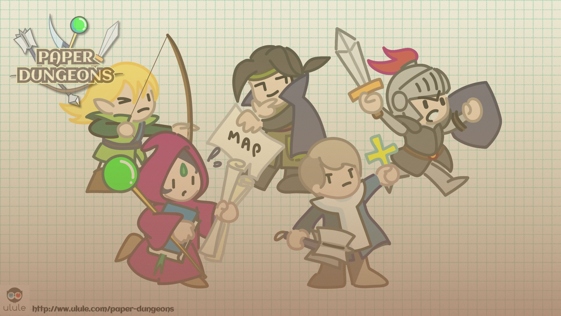 Puzzle, Video Game, Anime, Paper Dungeons, 1080P, RPG, HD Wallpaper