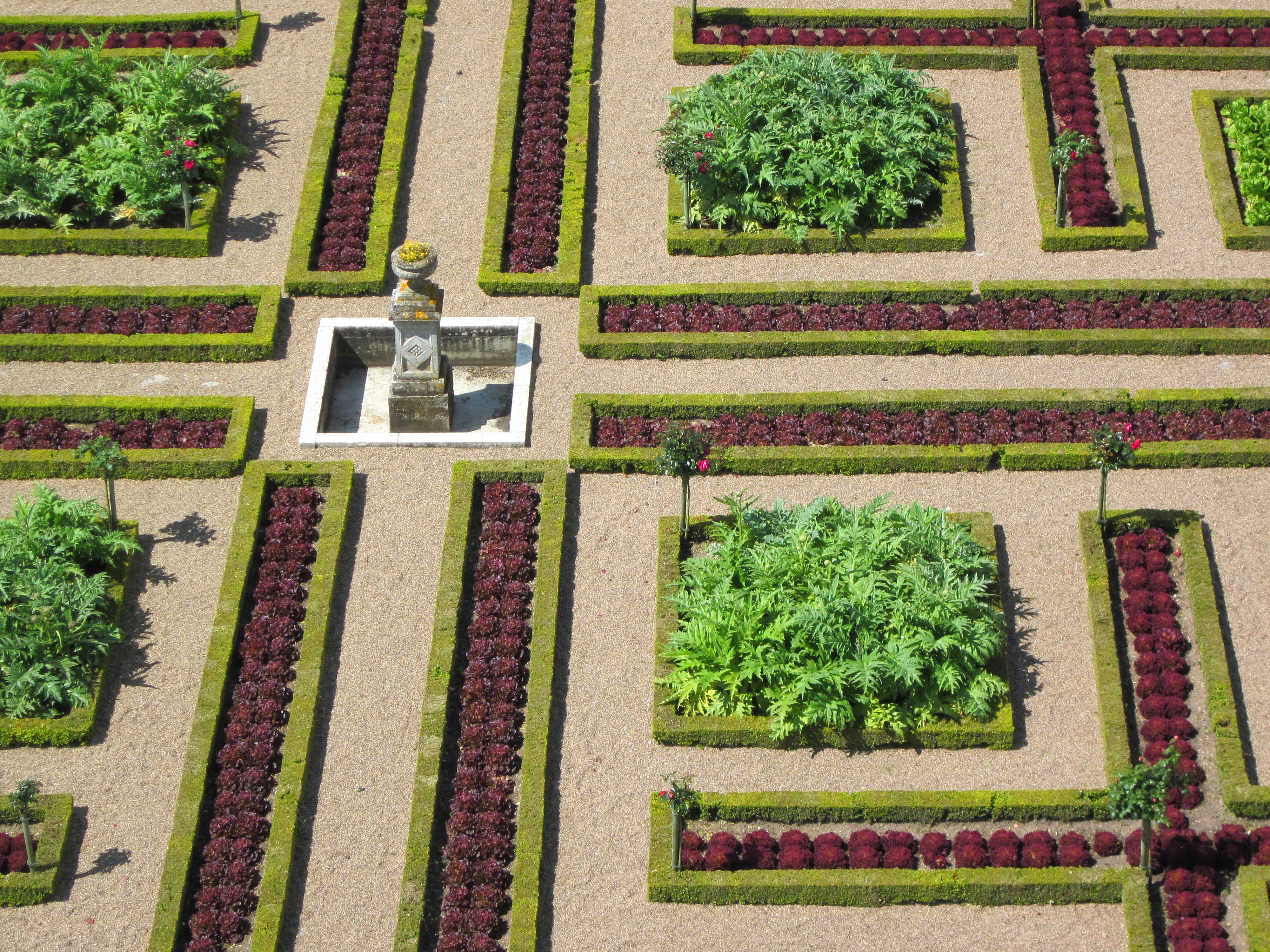 day, hedge, 4K, indre-et-loire, gardens, plant, building, no people, france, agriculture, high angle view, villandry, pattern, outdoors, architecture, HD Wallpaper
