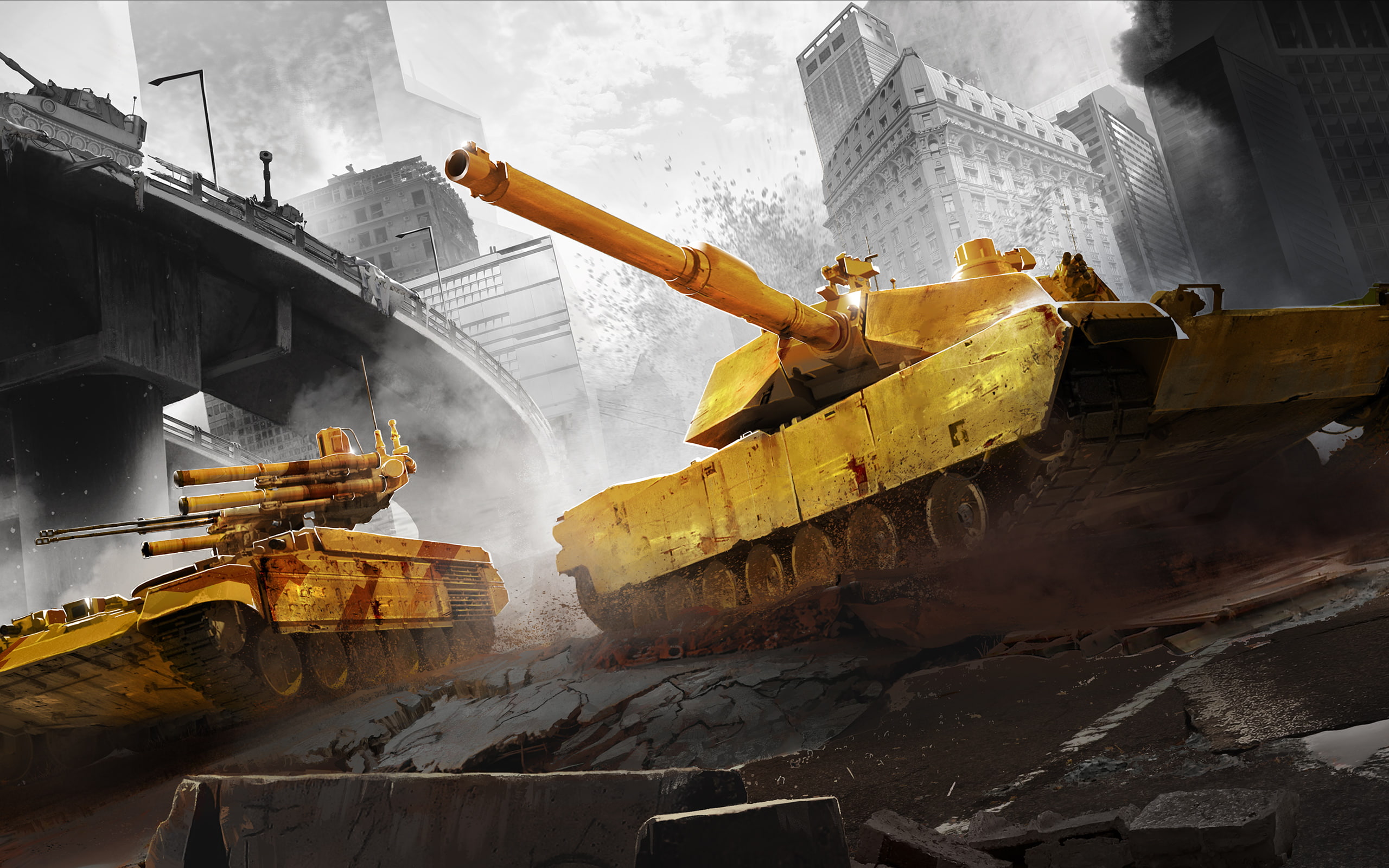 2K, Armored Warfare, City battle, Tanks, HD Wallpaper