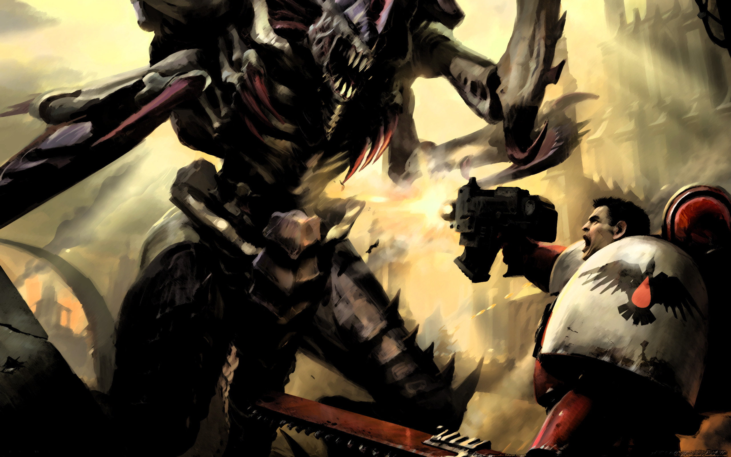40k, warhammer, 2K, black, templar, HD Wallpaper