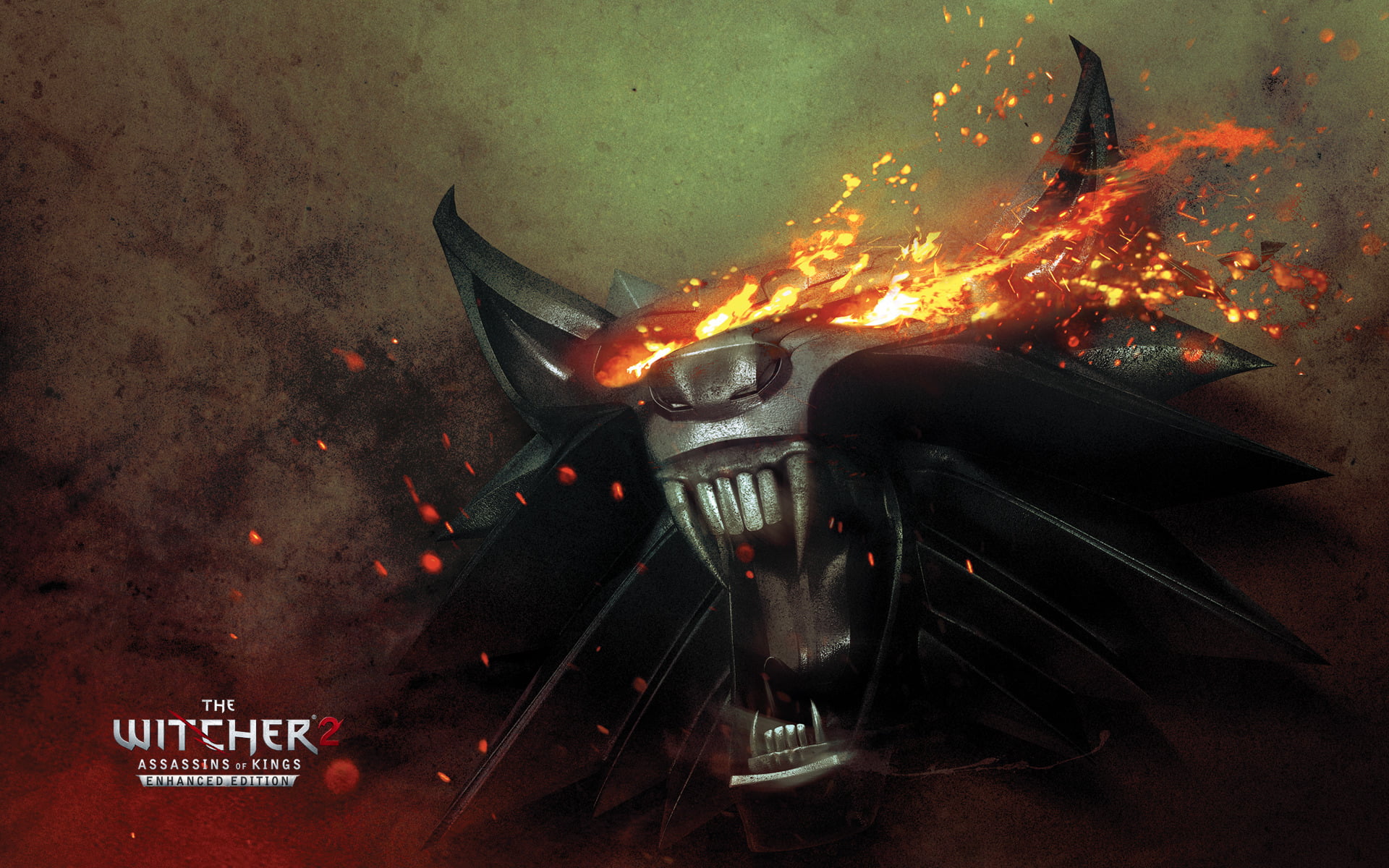 wall - building feature, Warrior, long exposure, The Witcher, motion, Logo, Wolf, 1080P, wood, metal, Game, The Witcher 2: Assassins Of Kings, HD Wallpaper