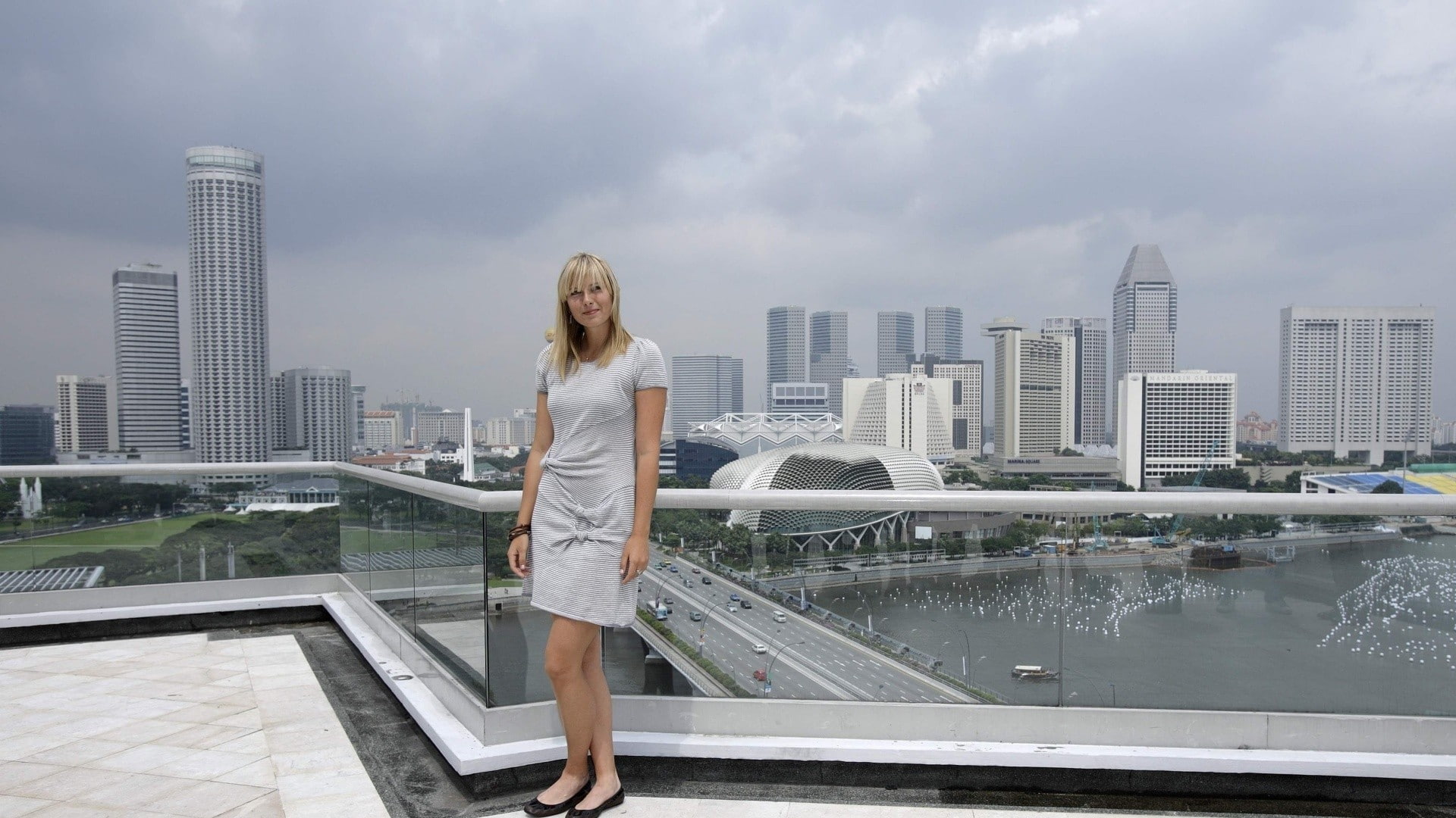 cityscape, 1080P, women outdoors, women, blonde, Maria Sharapova, HD Wallpaper