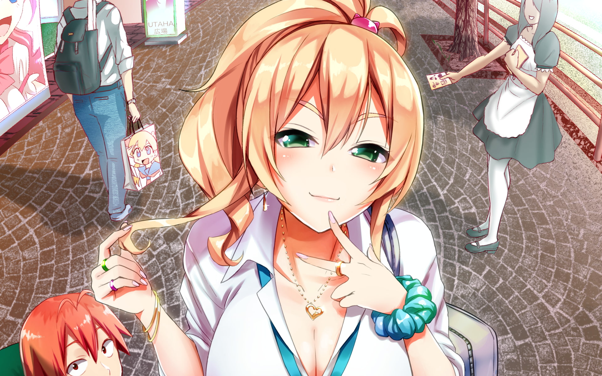 1080P, Hajimete no Gal, Anime, Junichi Hashiba, Yukana Yame, HD Wallpaper