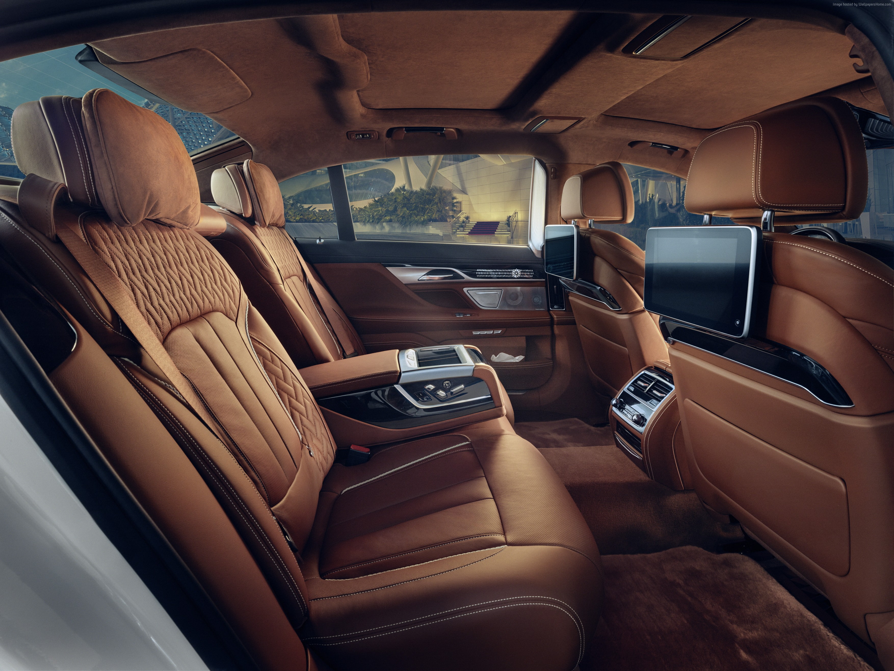 interior, BMW 750Li xDrive Solitaire, luxury car, 2K, HD Wallpaper