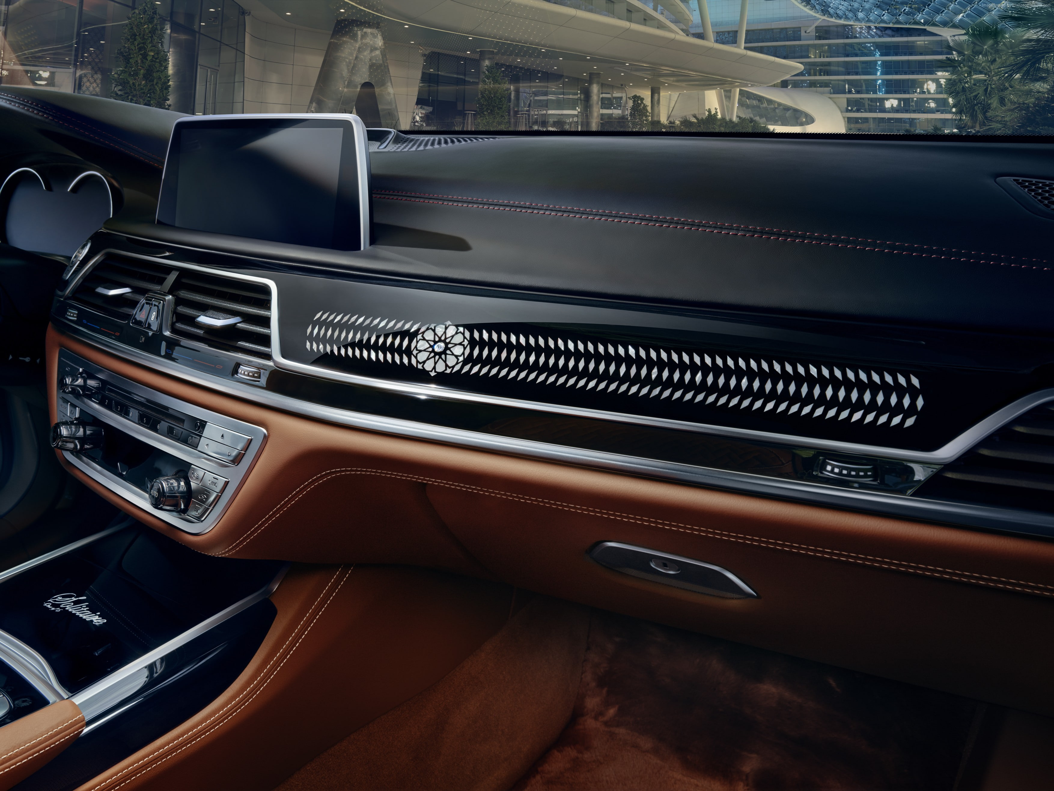 interior, 2K, BMW 750Li xDrive Solitaire, luxury car, HD Wallpaper
