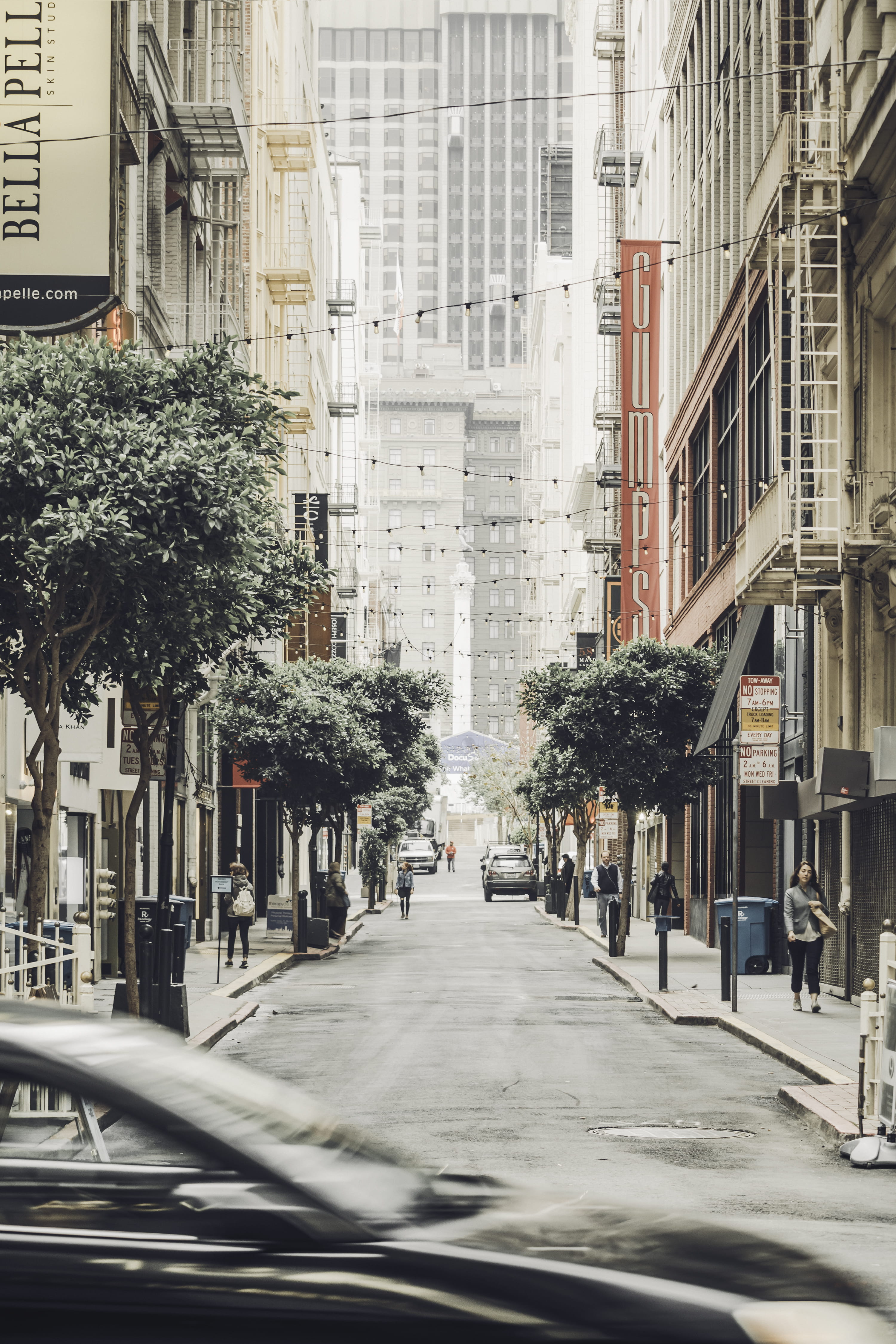 building, built structure, city, tree, mode of transportation, incidental people, business district, car, road, busy, 4K, plant, motor vehicle, street, Phone HD Wallpaper
