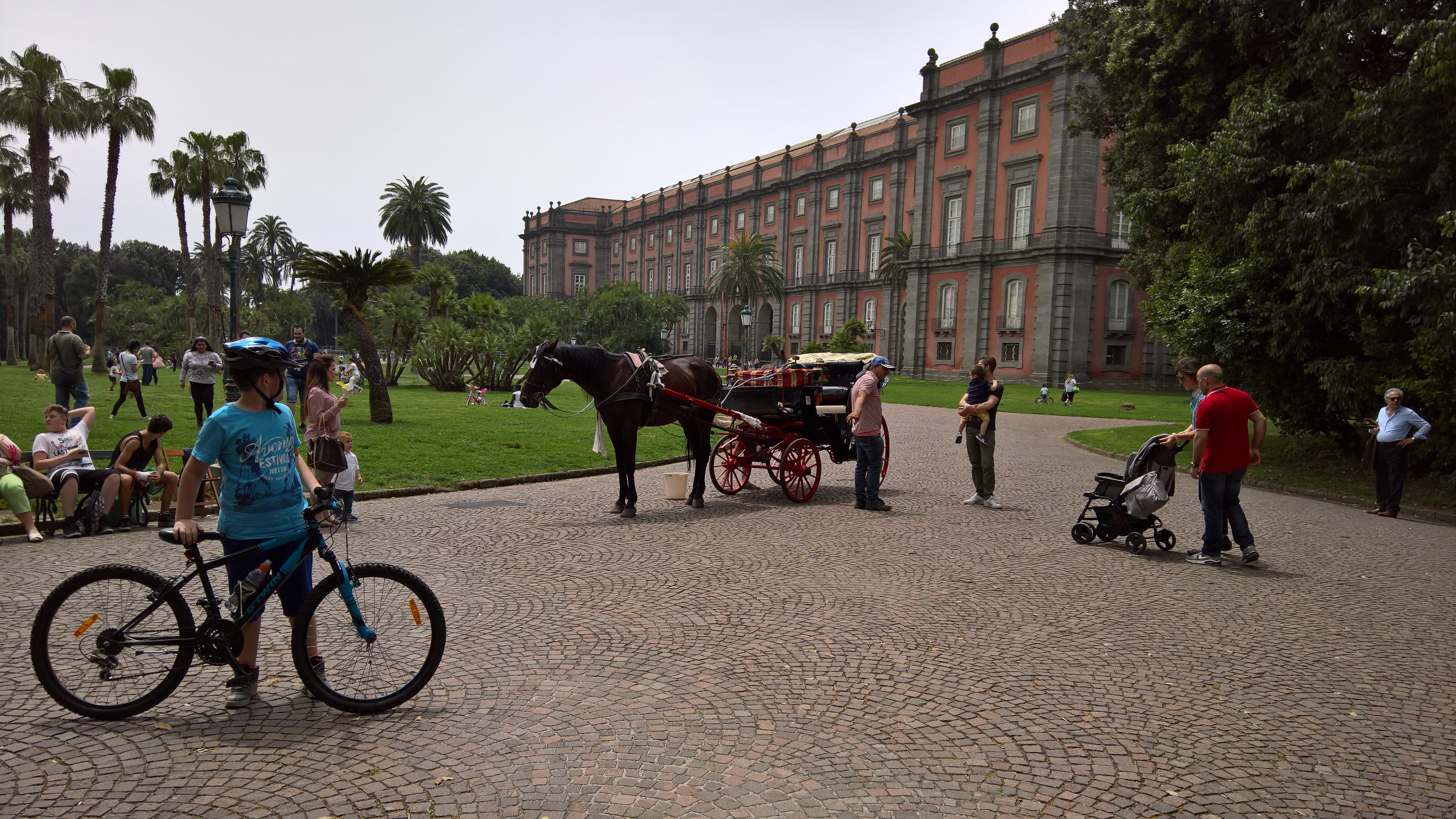 italia, women, 5K, riding, people, plant, real people, architecture, capodimonte, transportation, naples, activity, land vehicle, men, city, day, sky, HD Wallpaper