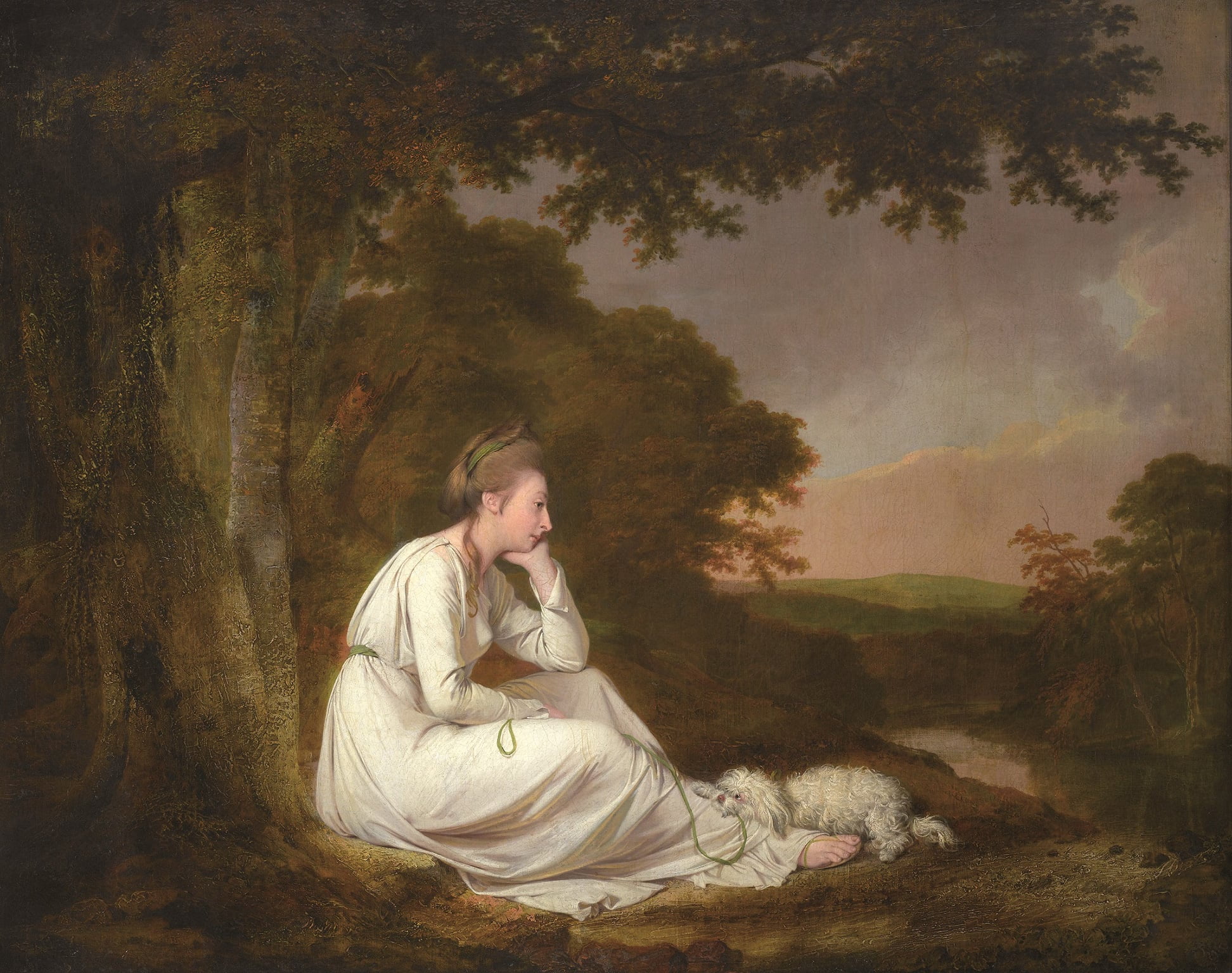 positive emotion, Joseph Wright, full length, adult, contemplation, women, classic art, nature, spirituality, plant, young adult, tranquility, one person, HD Wallpaper