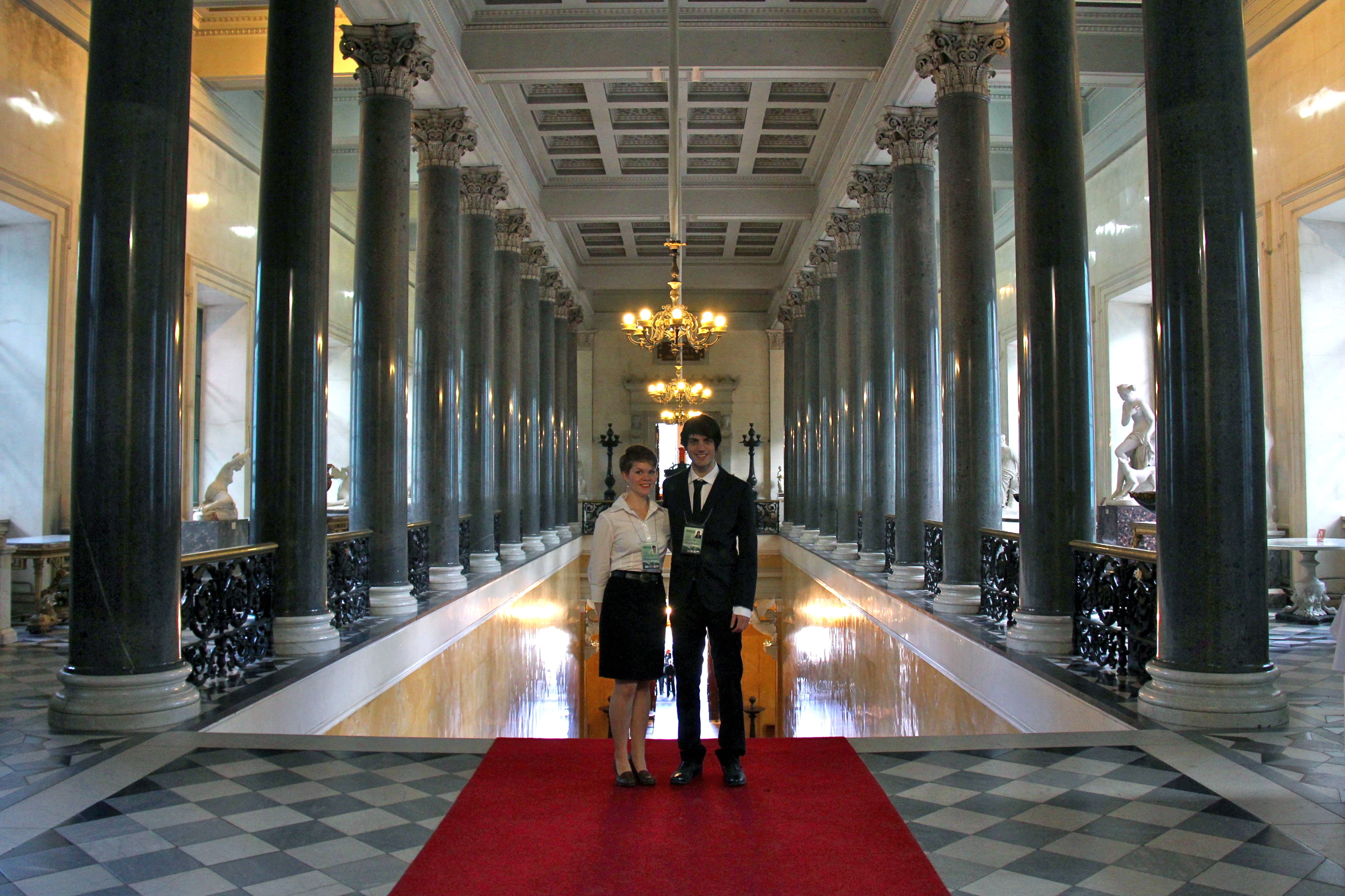 built structure, architectural column, arcade, women, petersburg, real people, standing, hermitage, palace, leisure activity, full length, tiled floor, HD Wallpaper