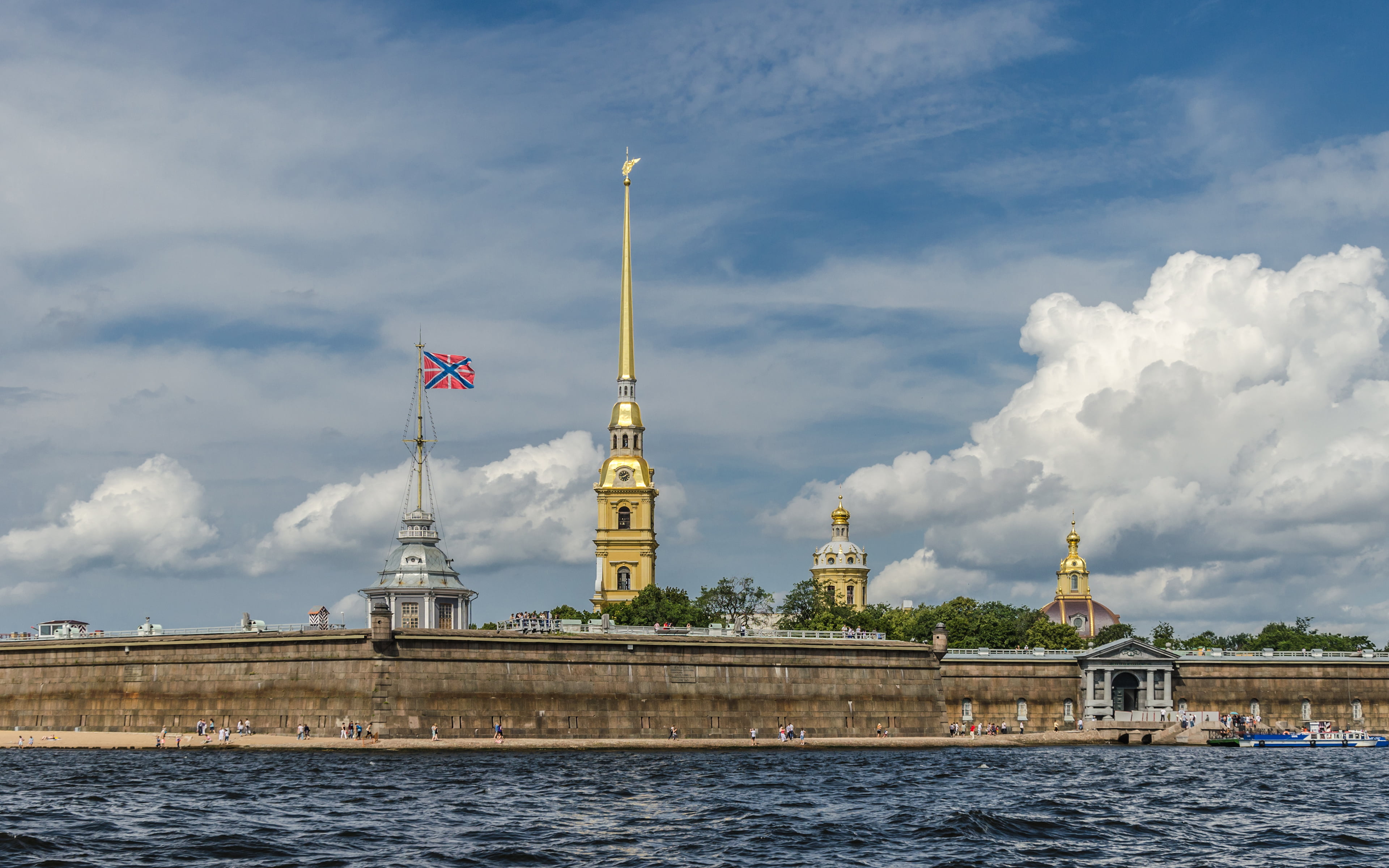 peter, 4K, nature, water, no people, outdoors, fortress, waterfront, tower, hd, sky, russia, travel destinations, city, architecture, built structure, HD Wallpaper
