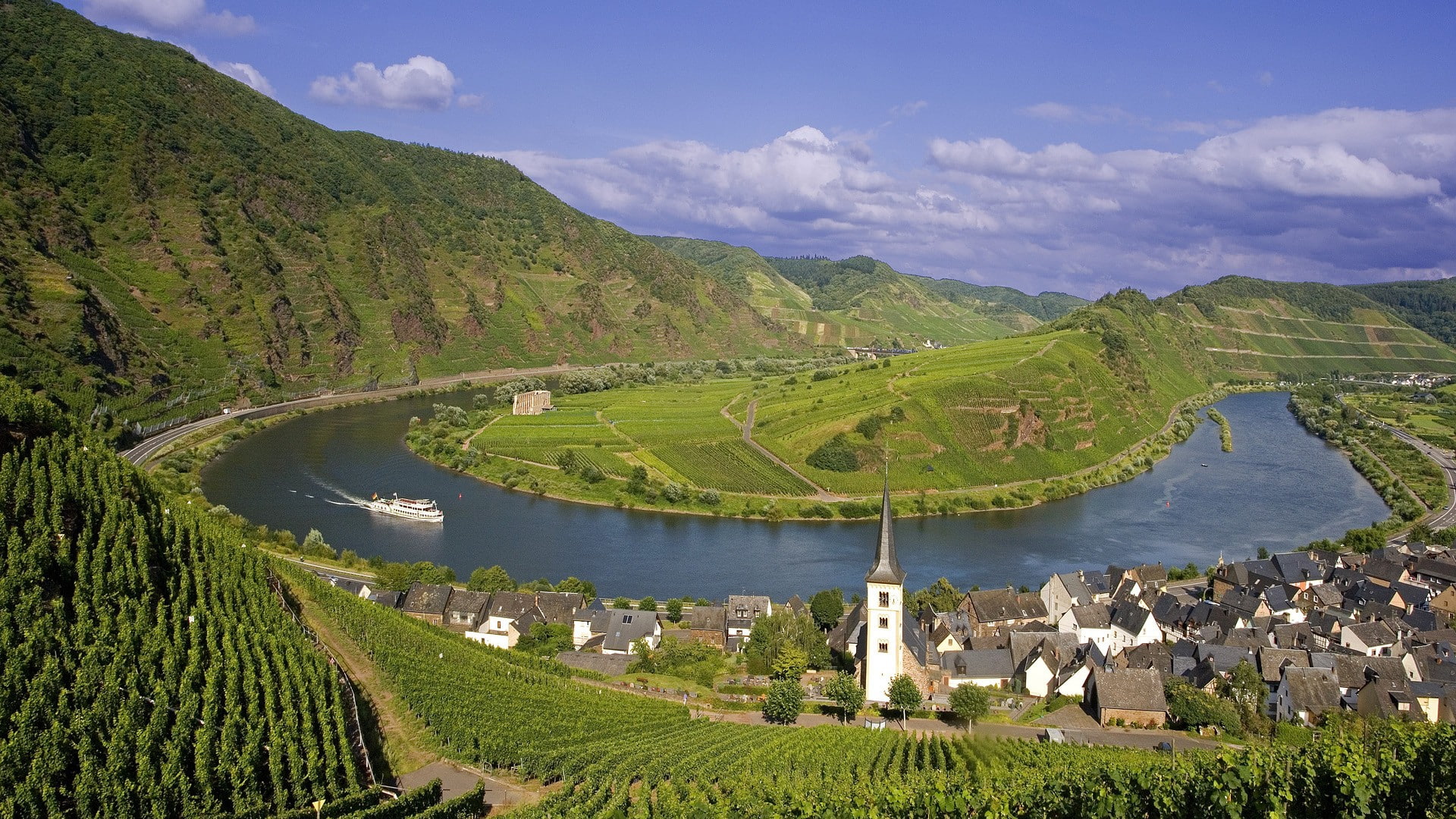 rivers, x, Germany, 1080P, Village, hd, art, nature, HD Wallpaper
