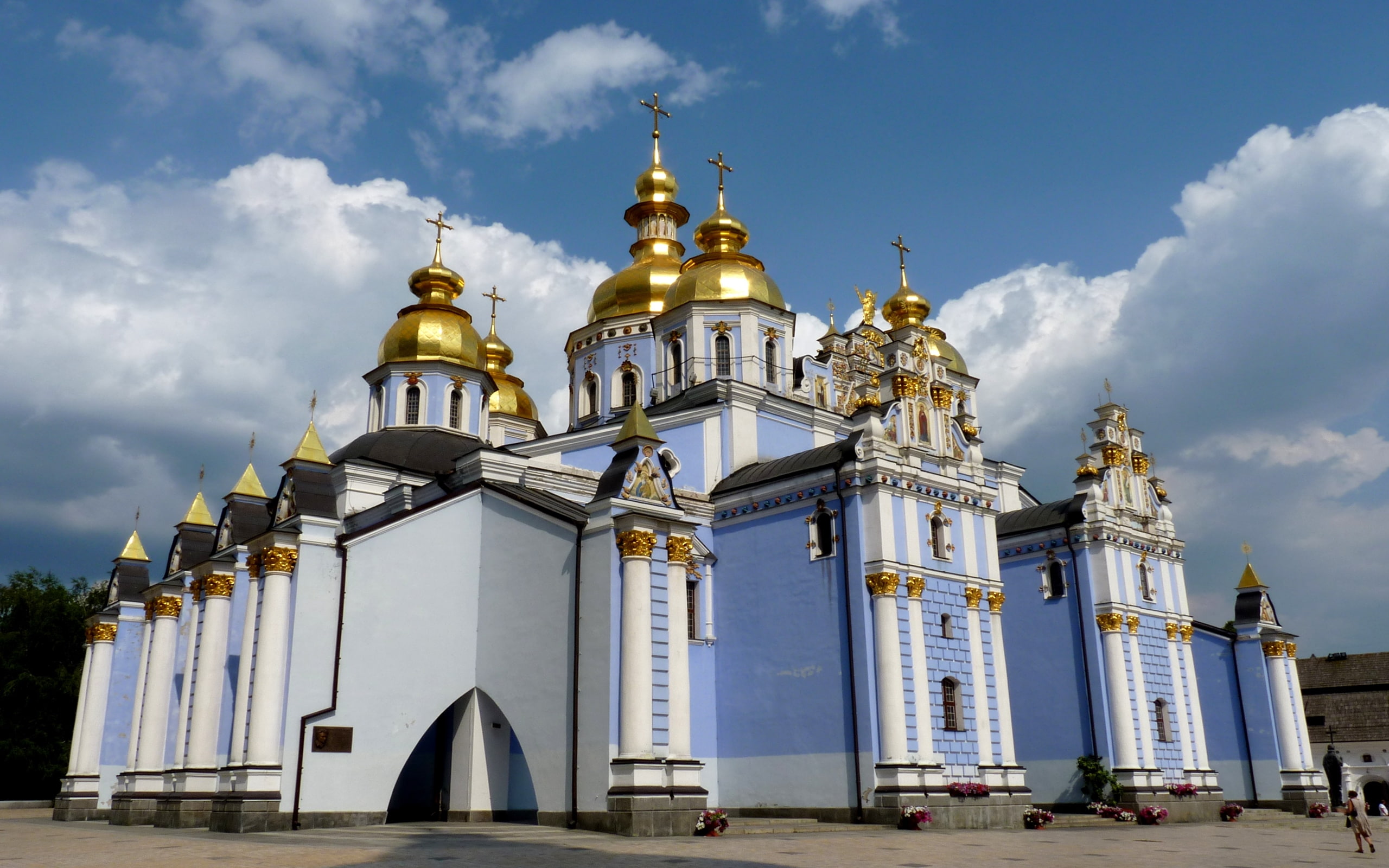 michael, 2K, s, monastery, kiev, st, golden, domed, HD Wallpaper