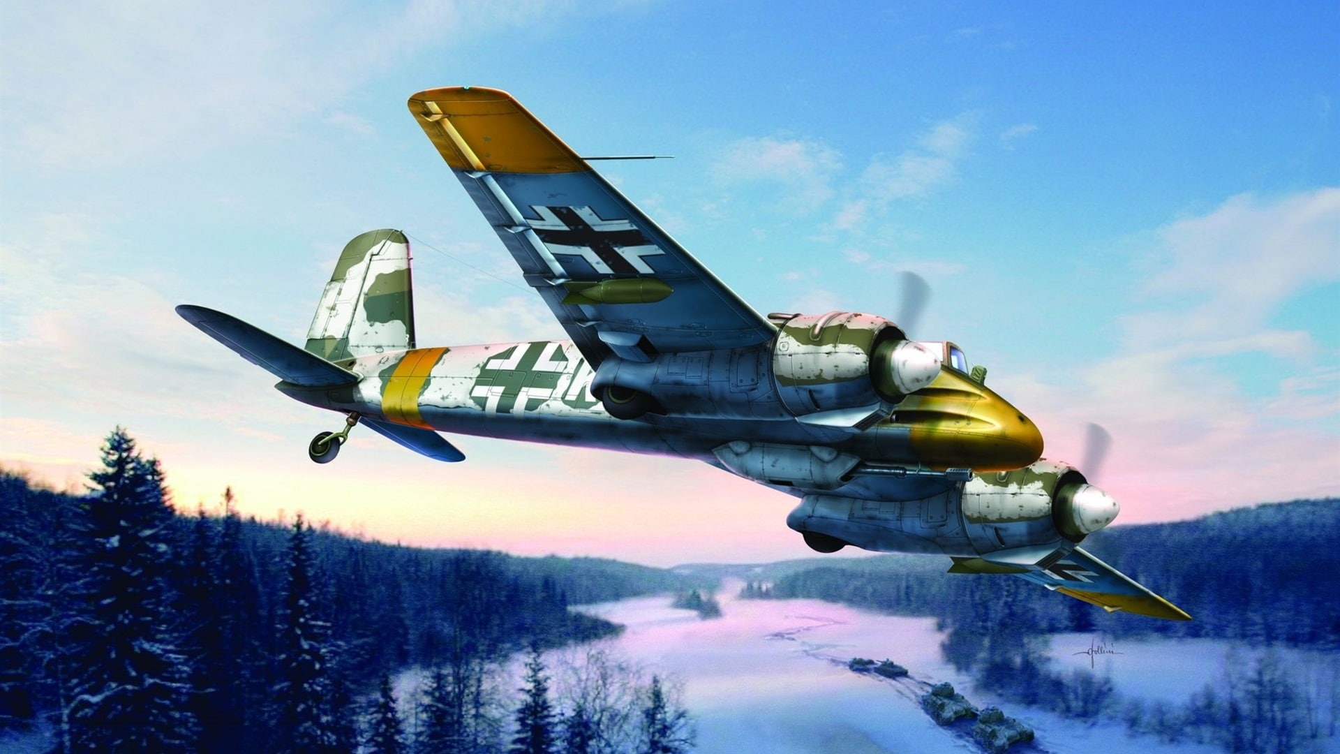 Art, German, War, Painting, Aircraft, 1080P, HD Wallpaper