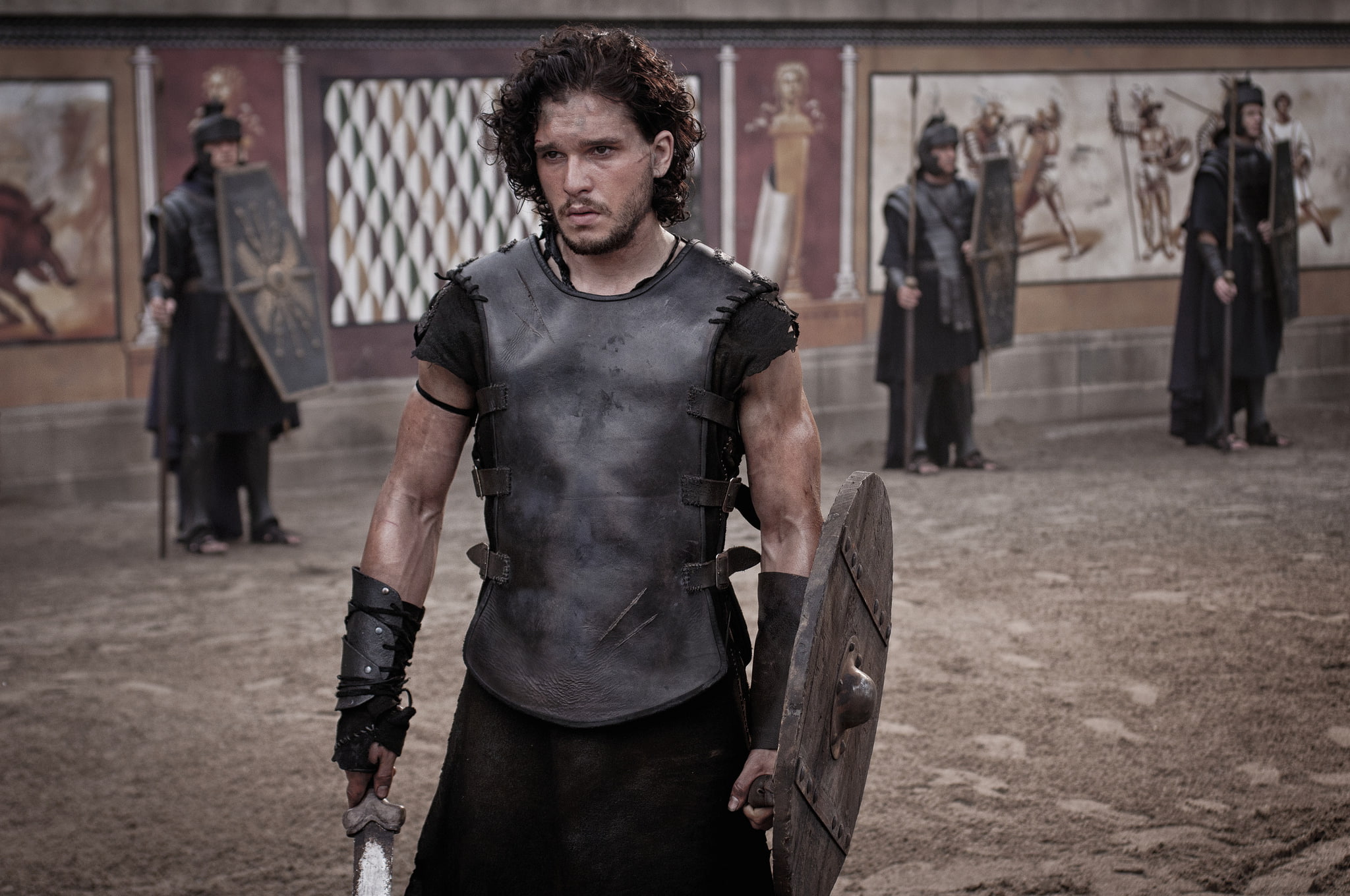 arena, 1080P, Gladiator, Kit Harington, Pompeii, HD Wallpaper