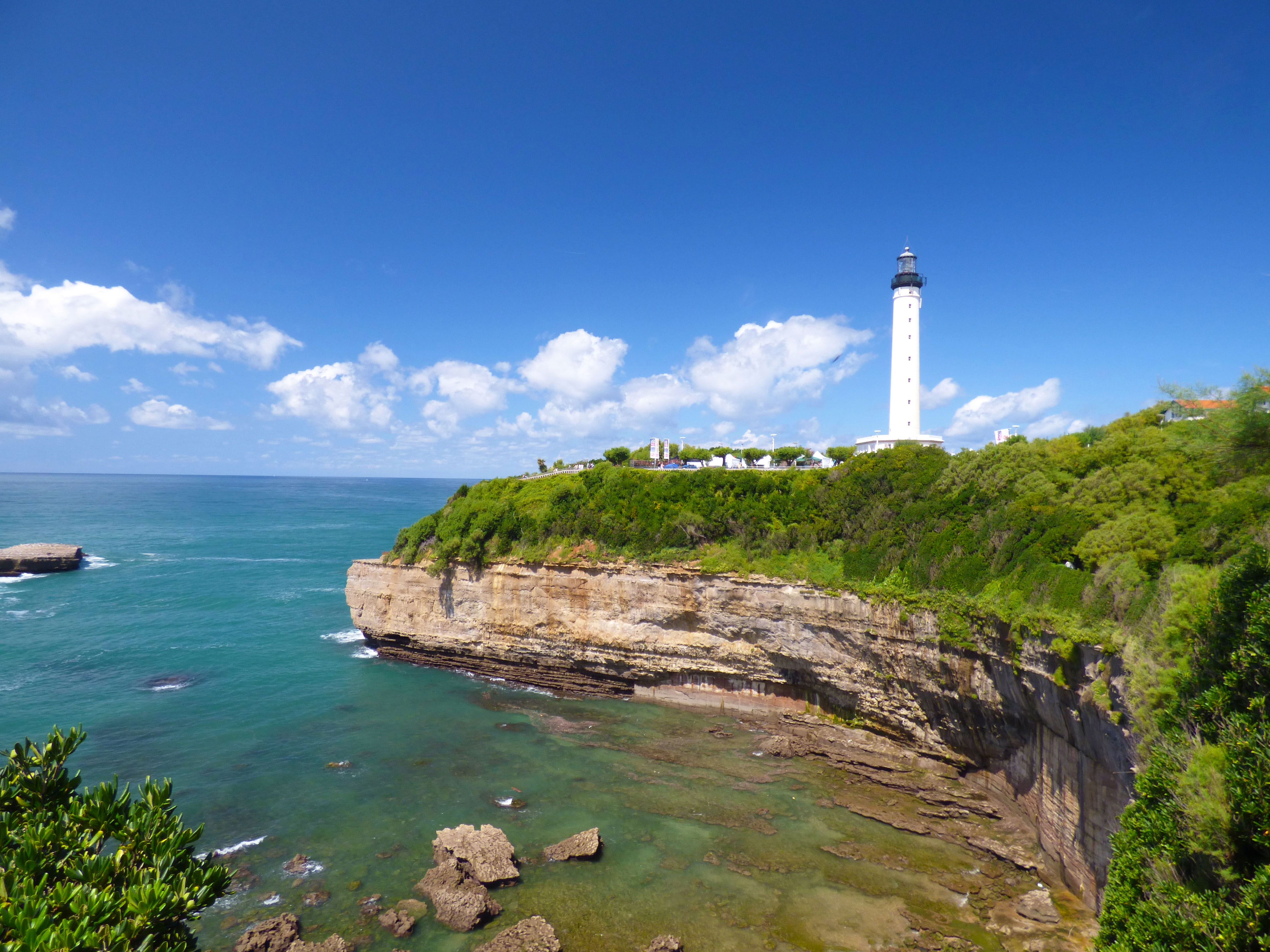 building exterior, land, 4K, sky, guidance, built structure, no people, scenics - nature, biarritz, nature, plant, lighthouse, tranquil scene, beauty in nature, HD Wallpaper
