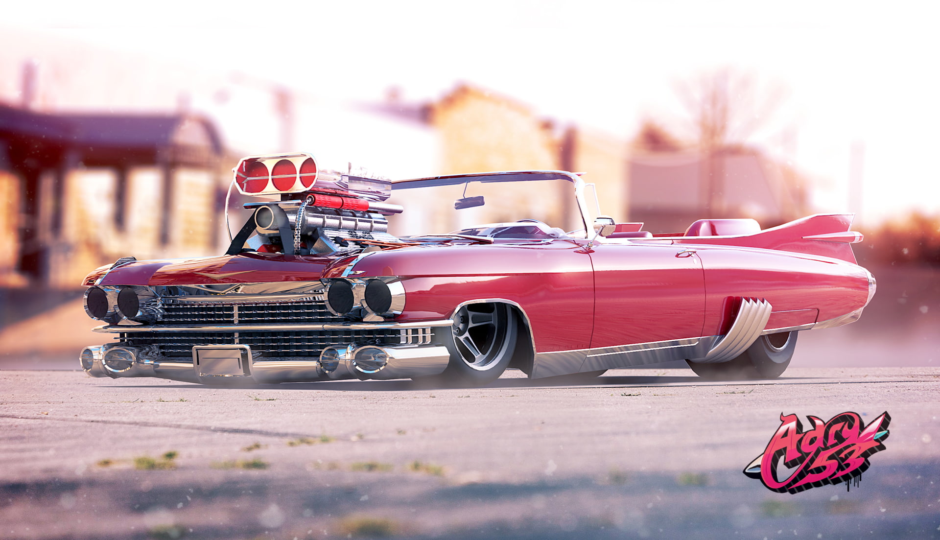 Cadillac Eldorado Biarritz, Cadillac, Red Car, 1080P, HD Wallpaper