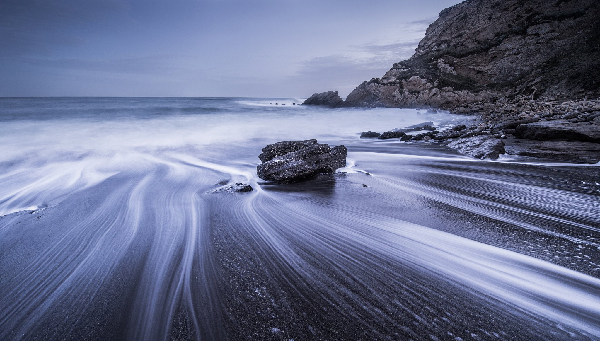 beach, bay, rocks, spain, biscay, landscape, surf, 1080P, HD Wallpaper