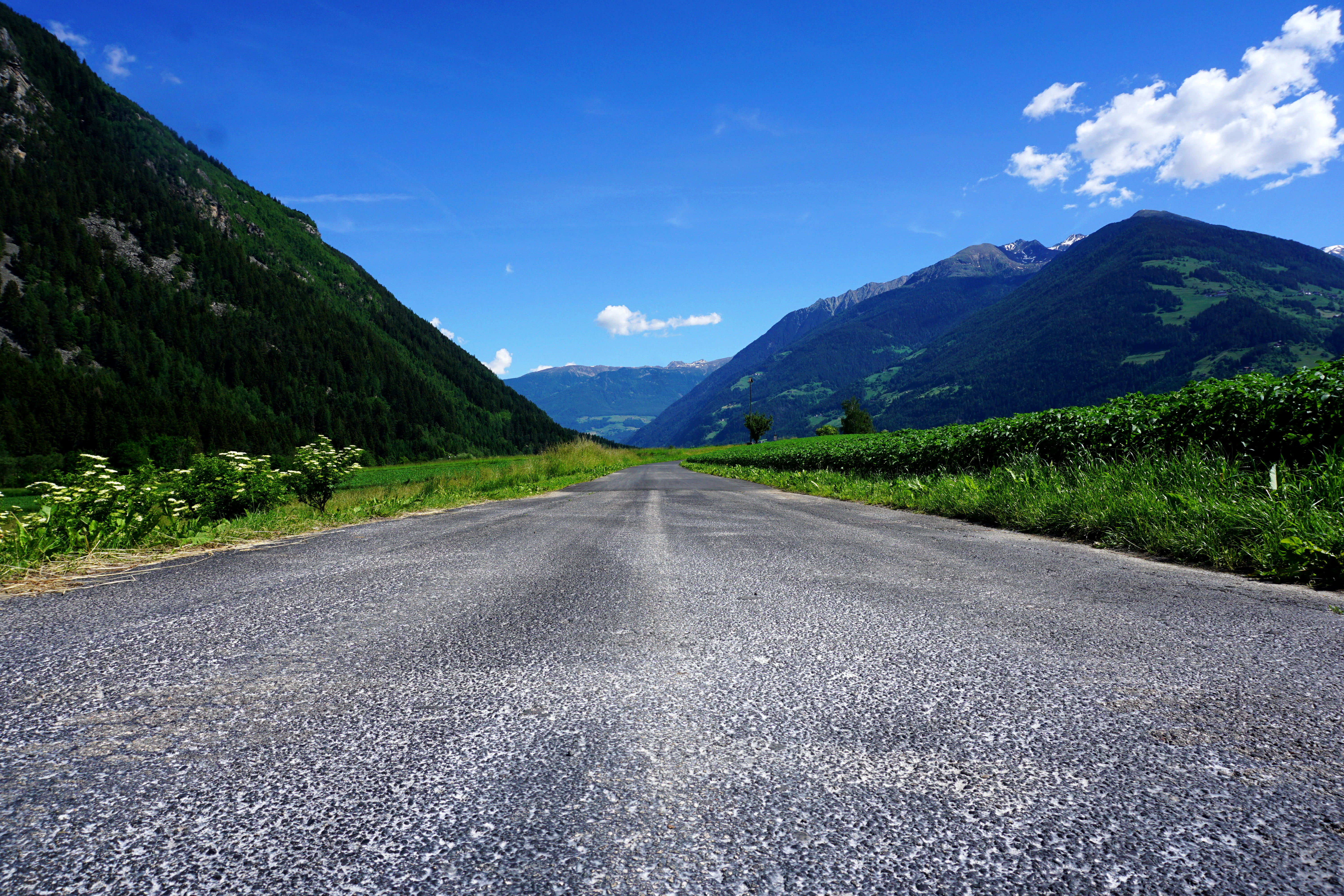 tranquility, scenics - nature, valley, environment, dividing line, mountain range, beauty in nature, the way forward, diminishing perspective, symbol, no people, HD Wallpaper