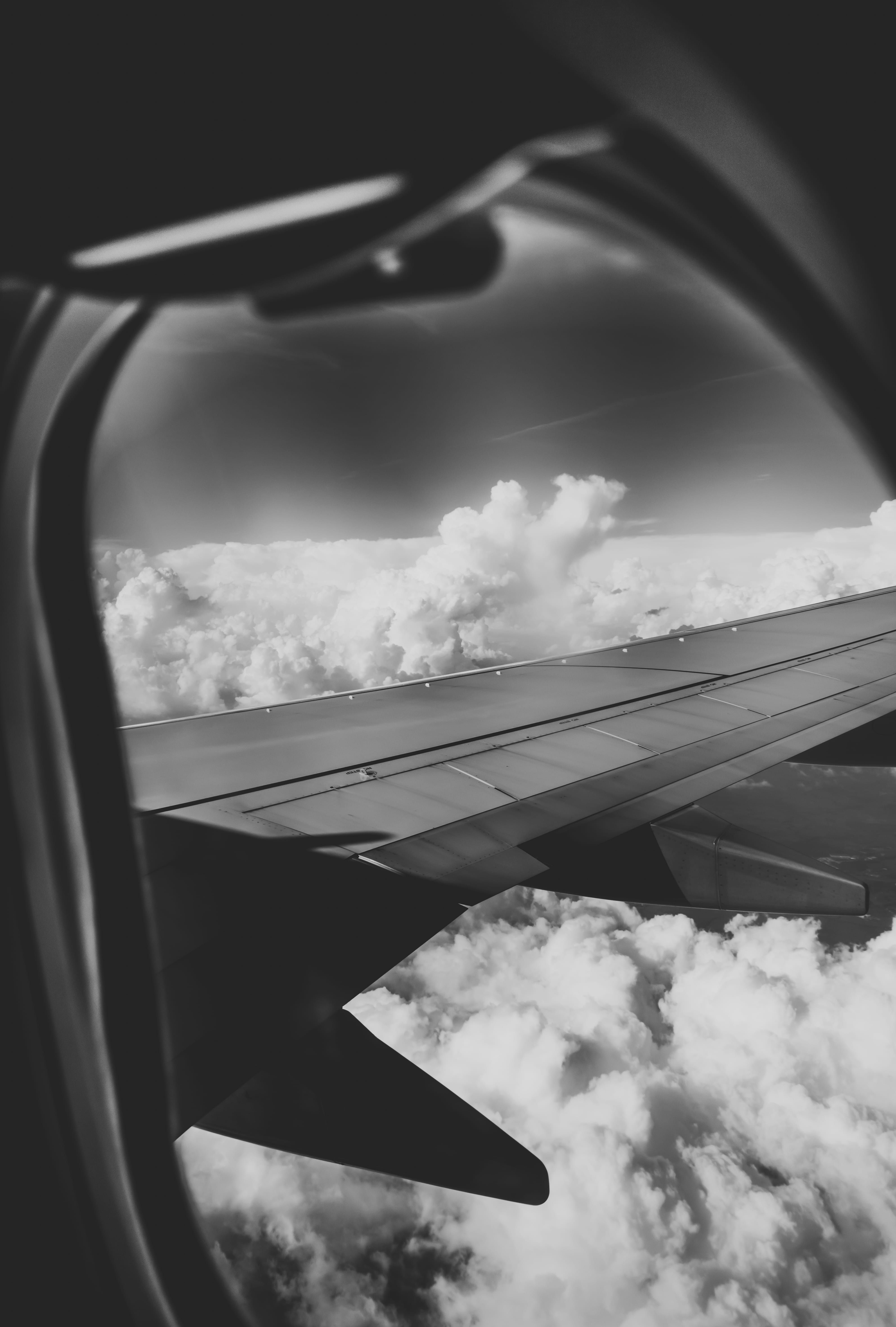 airplane, nature, air vehicle, public transportation, window, transparent, day, aircraft wing, journey, no people, province of catania, sky, travel, flying, Phone HD Wallpaper