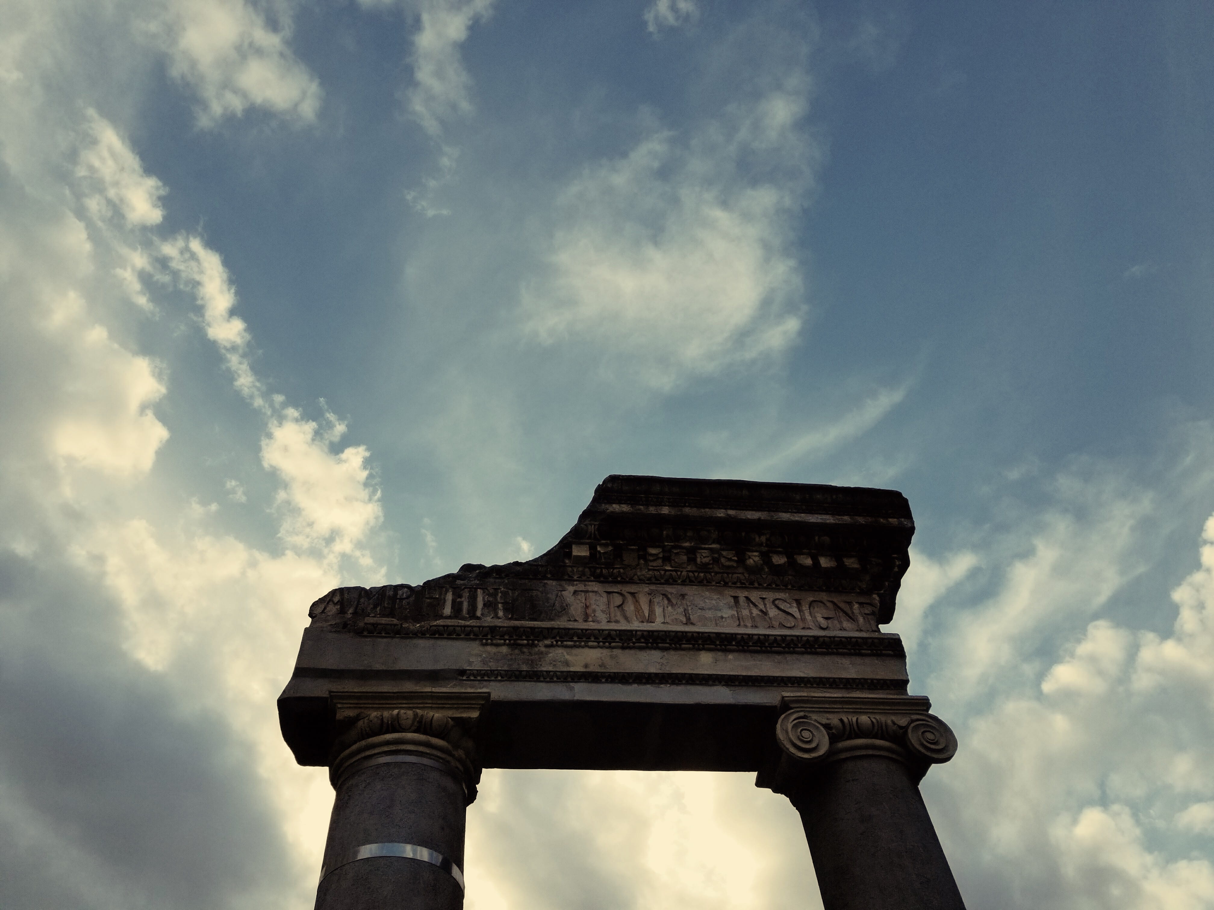 ancient civilization, ancient, the past, archaeology, day, sky, 4K, triumphal arch, architecture, no people, low angle view, cloud - sky, tourism, travel, HD Wallpaper