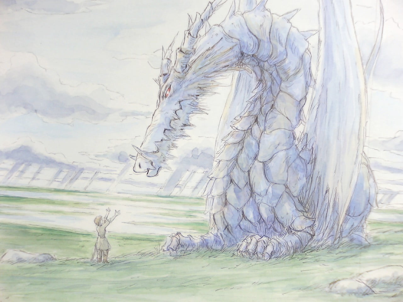 no people, land, nature, sunlight, tranquility, outdoors, anime, plant, beauty in nature, white color, winter, Studio Ghibli, 720P, day, scenics - nature, HD Wallpaper
