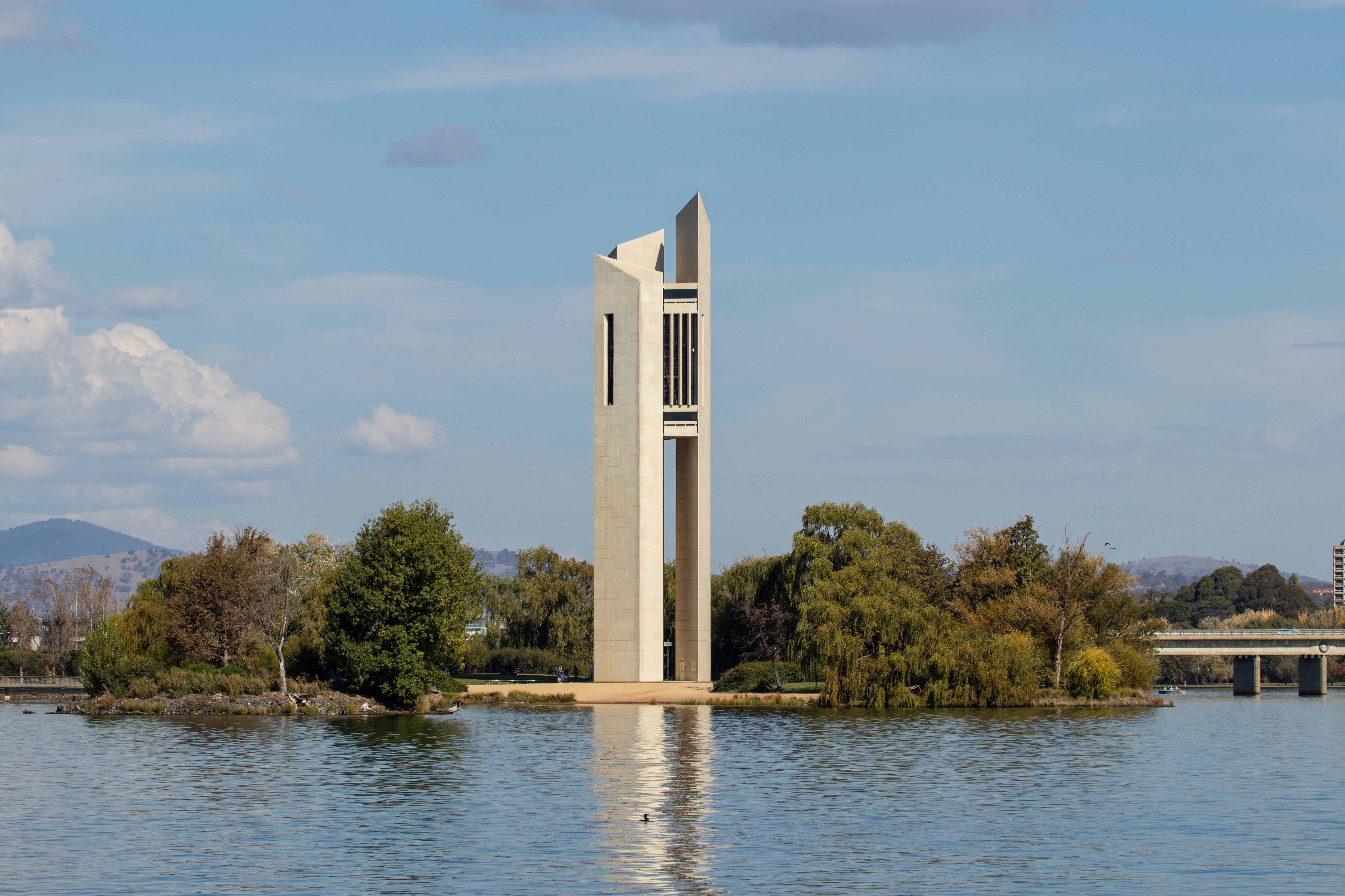 outdoors, beauty in nature, day, sky, travel, no people, built structure, canberra, river, building exterior, landmark, famous, 5K, tree, lake, panorama, HD Wallpaper