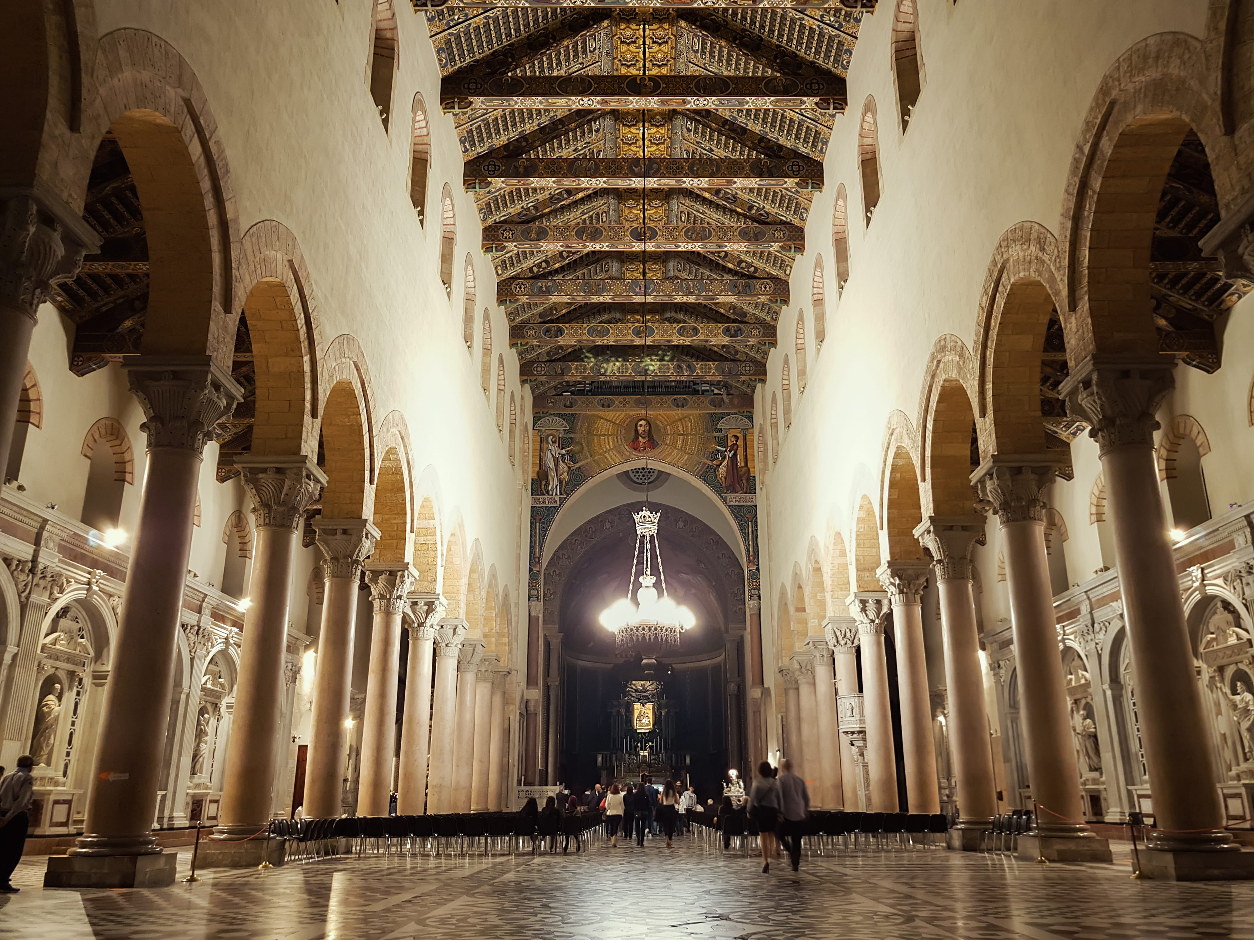 illuminated, travel, gold, italy, religion, indoors, architectural column, church, noire, architecture, history, direction, ceiling, artwork, built structure, HD Wallpaper