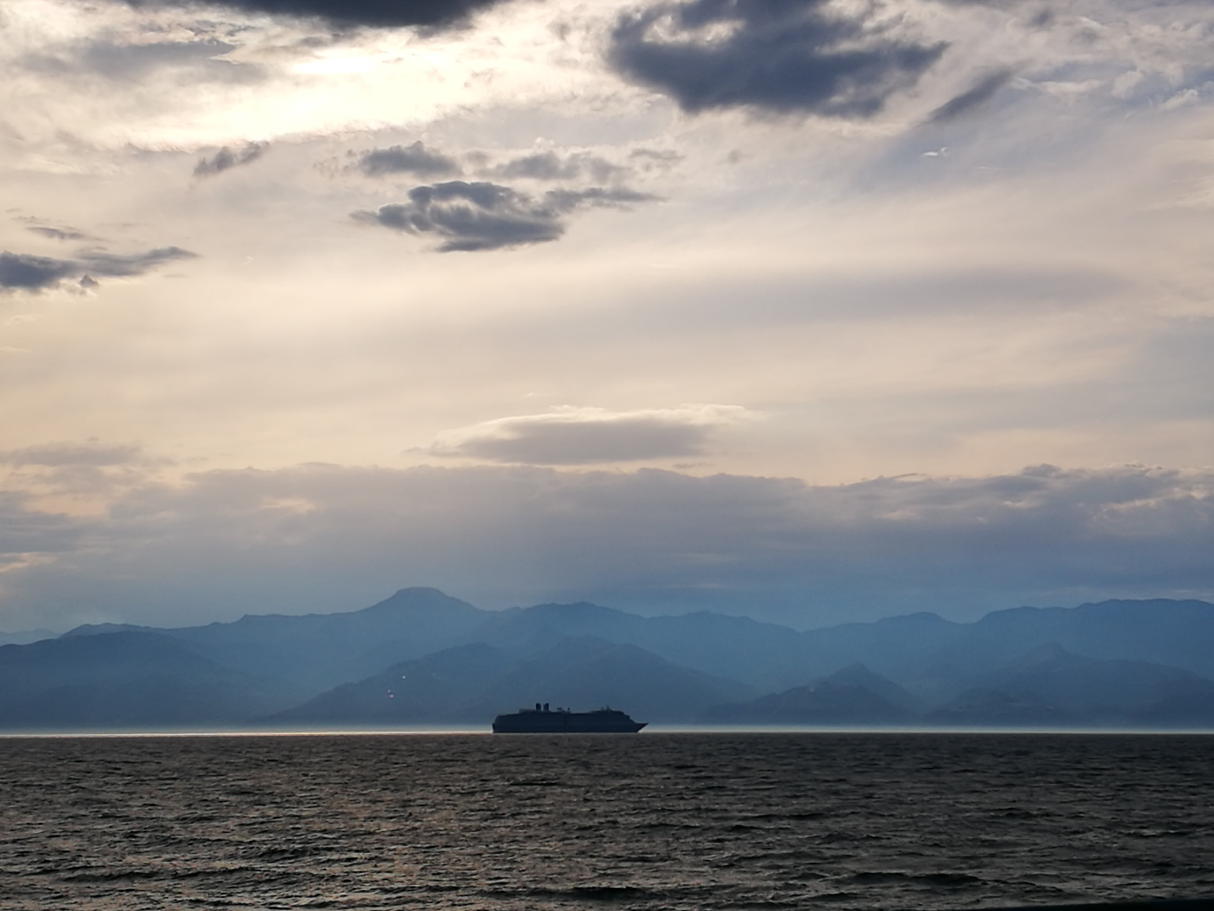 4K, sea view, mountain range, scenics - nature, strait of messina, sunset, non-urban scene, nautical Vessel, mountain, outdoors, sky, morning, no people, HD Wallpaper