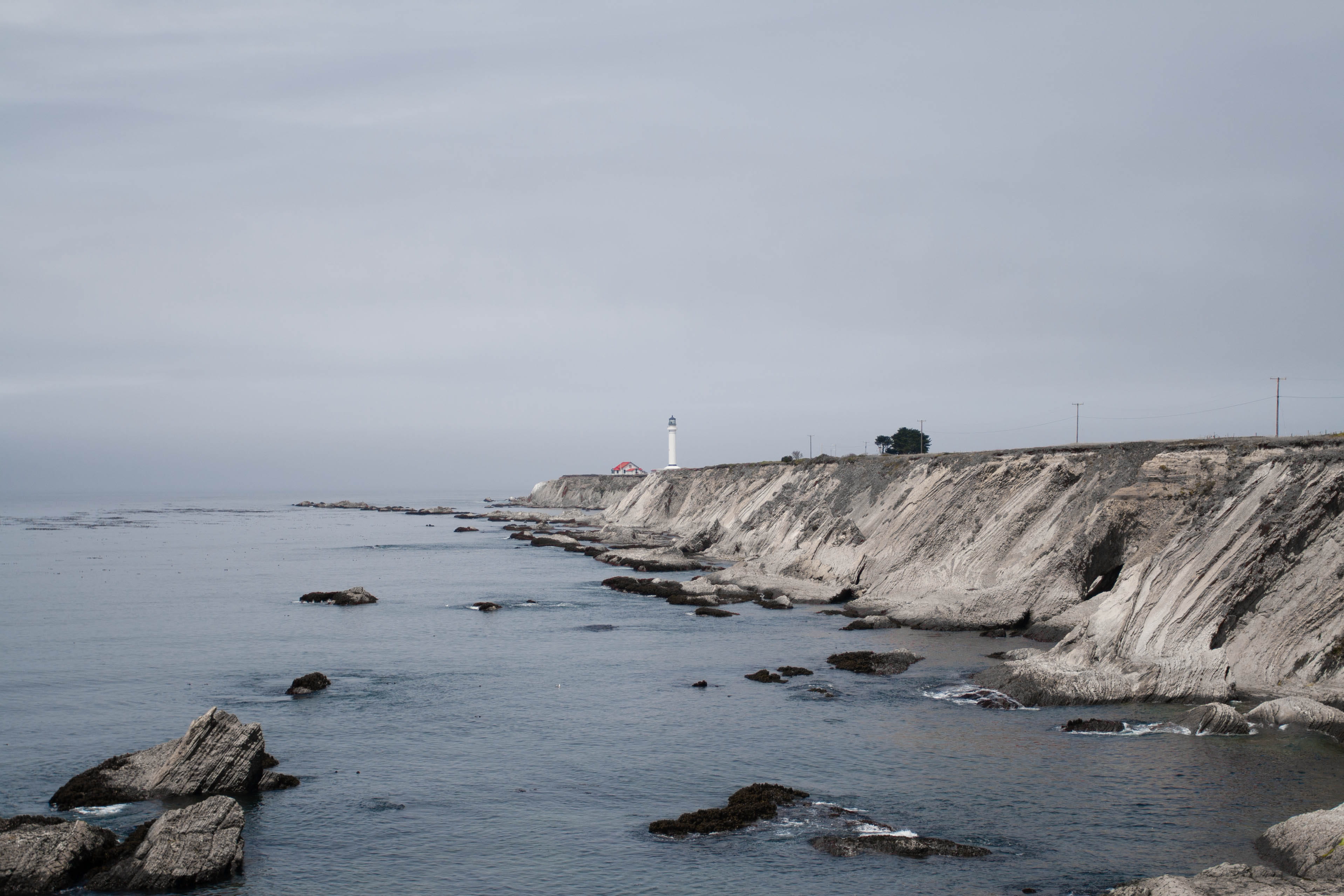groyne, sky, ocean, rock - object, built structure, non-urban scene, no people, point reyes lighthouse, inverness, cloud - sky, day, sea, solid, scenics - nature, HD Wallpaper