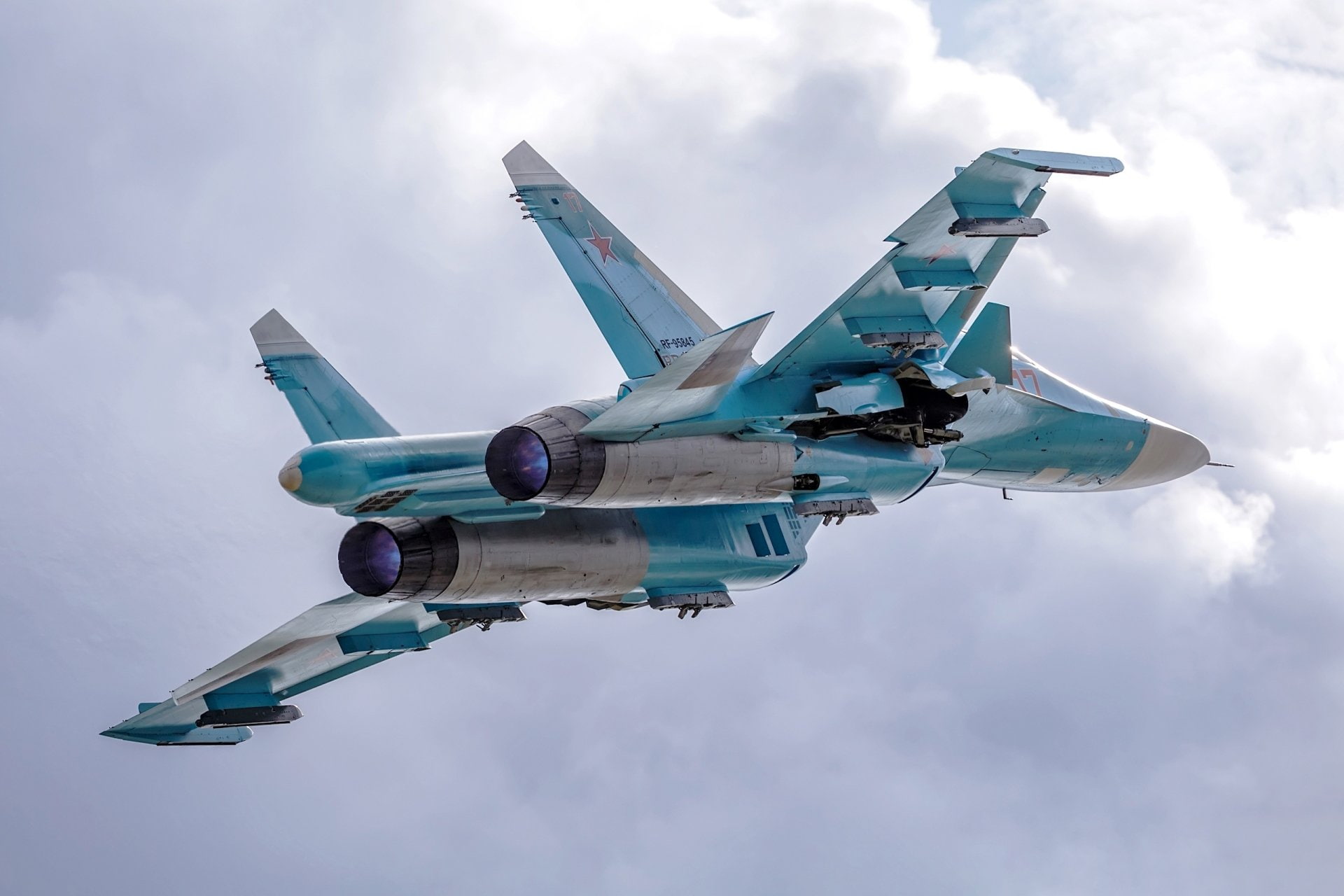 Sukhoi Su-34, Jet Fighter, Jet Fighters, Aircraft, Warplane, 1080P, HD Wallpaper