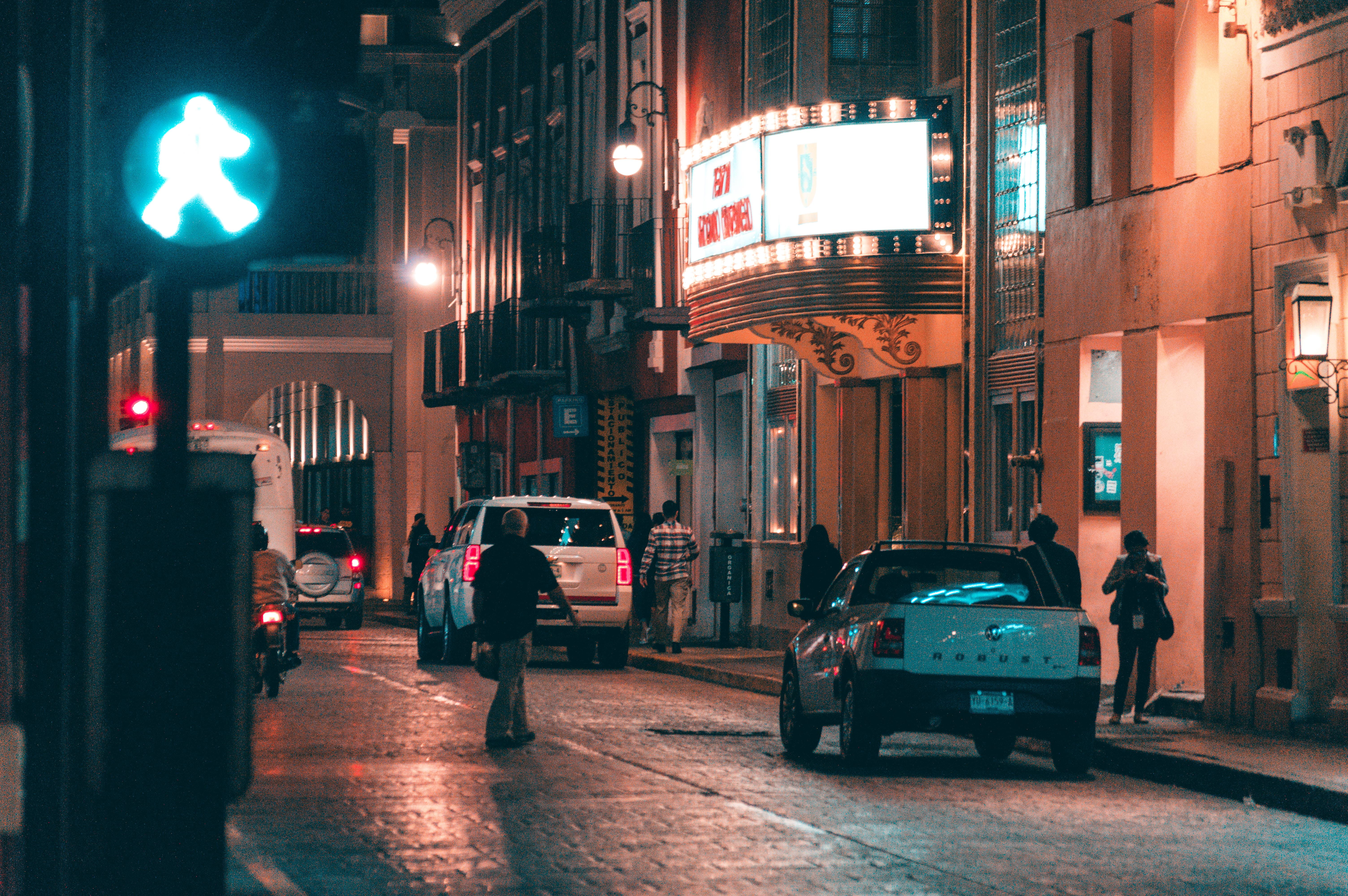 illuminated, built structure, transportation, street light, real people, tarmac, mode of transportation, metropolis, road, asphalt, walkway, person, direction, HD Wallpaper