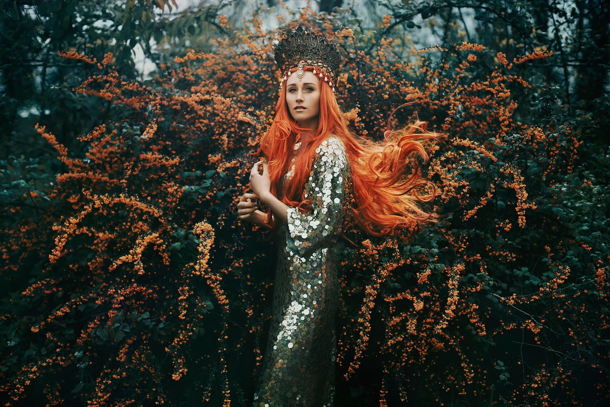 one person, young adult, model, 1080P, Bella Kotak (Photographer), beauty, hair, real people, beautiful woman, outdoors, tree, plant, three quarter length, HD Wallpaper
