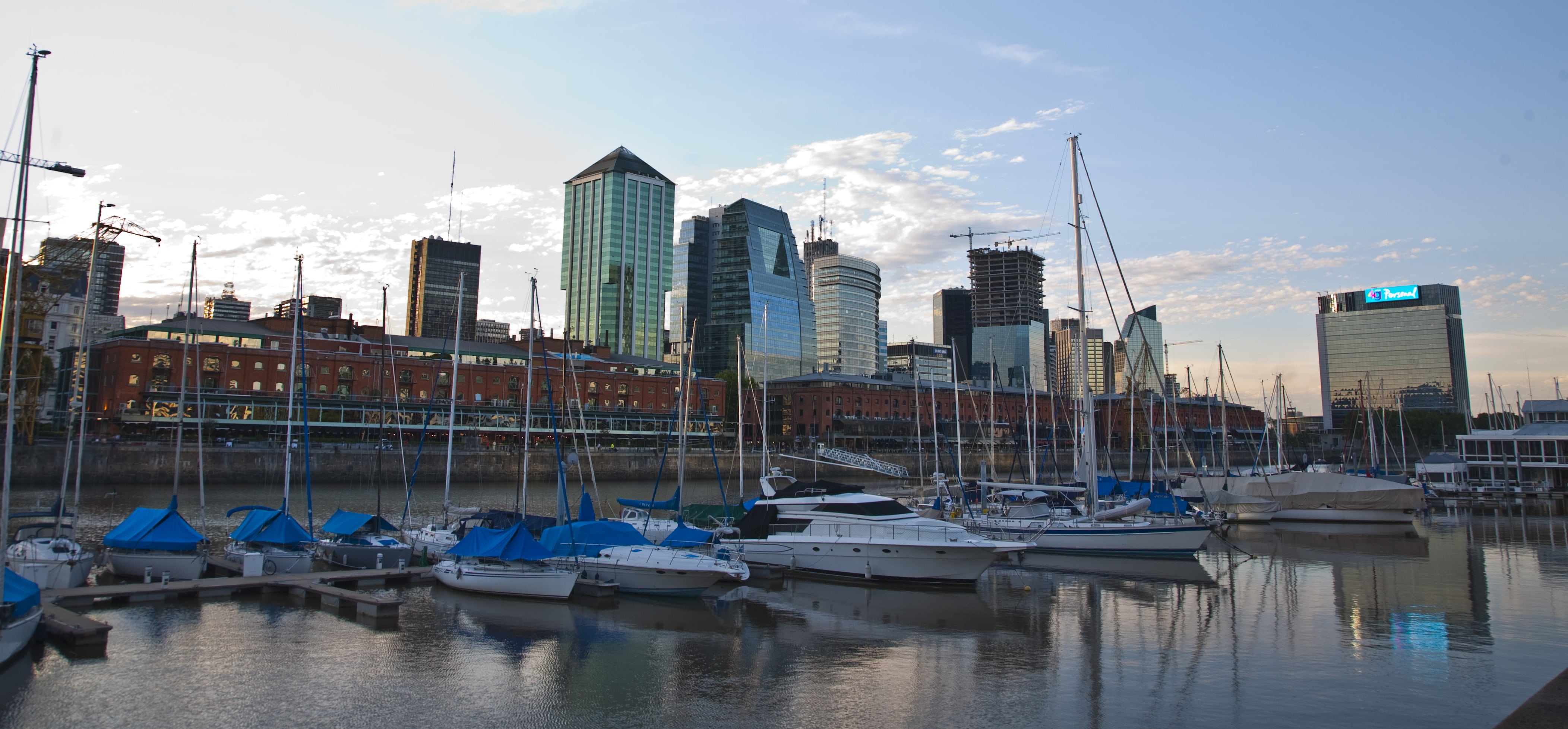 4K, cityscape, city, buenos aires, luxury, harbor, financial district, yacht, moored, bay, nautical vessel, port, modern, sailboat, landscape, puerto madero, HD Wallpaper