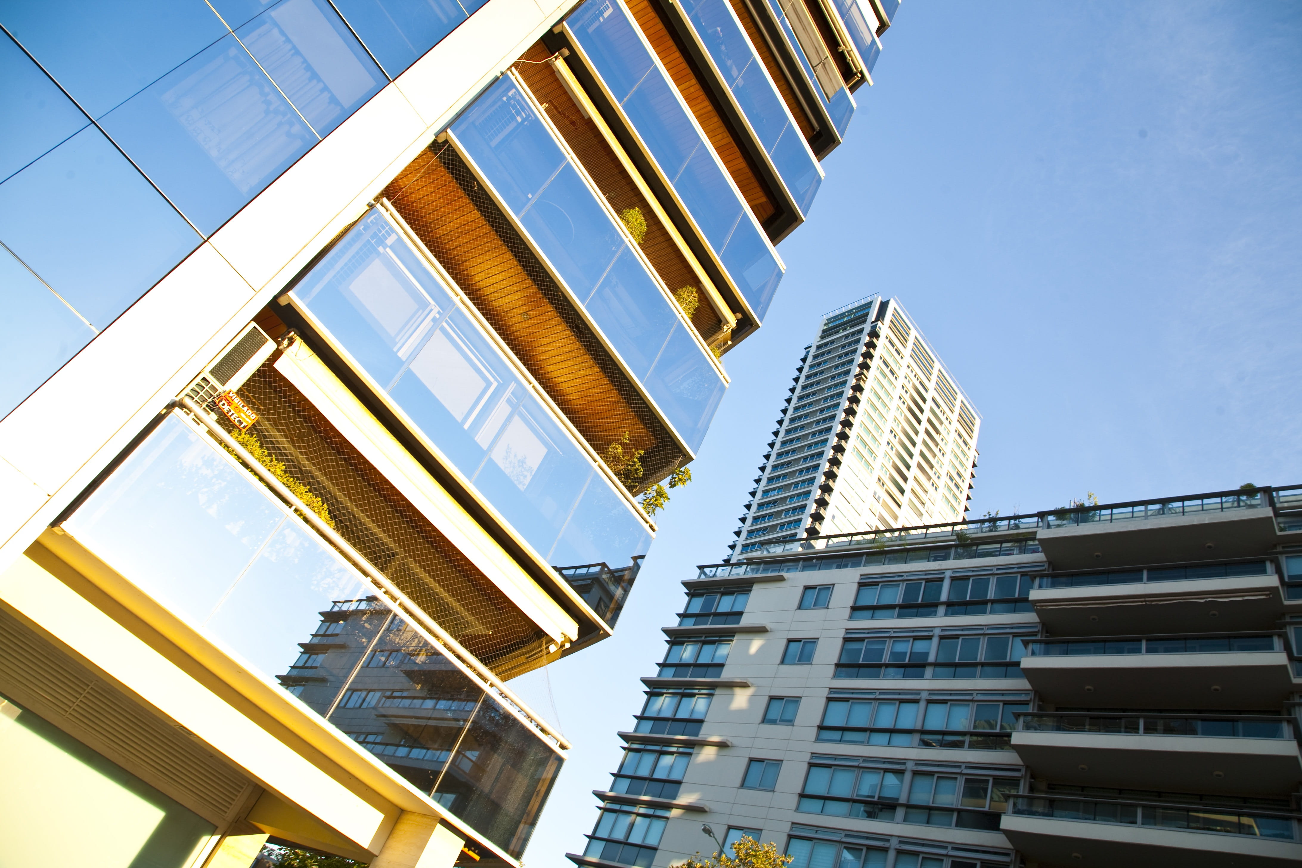 balcony, building, tower, financial district, glass - material, modern, building exterior, sky, clear sky, puerto madero, office building exterior, balconies, HD Wallpaper