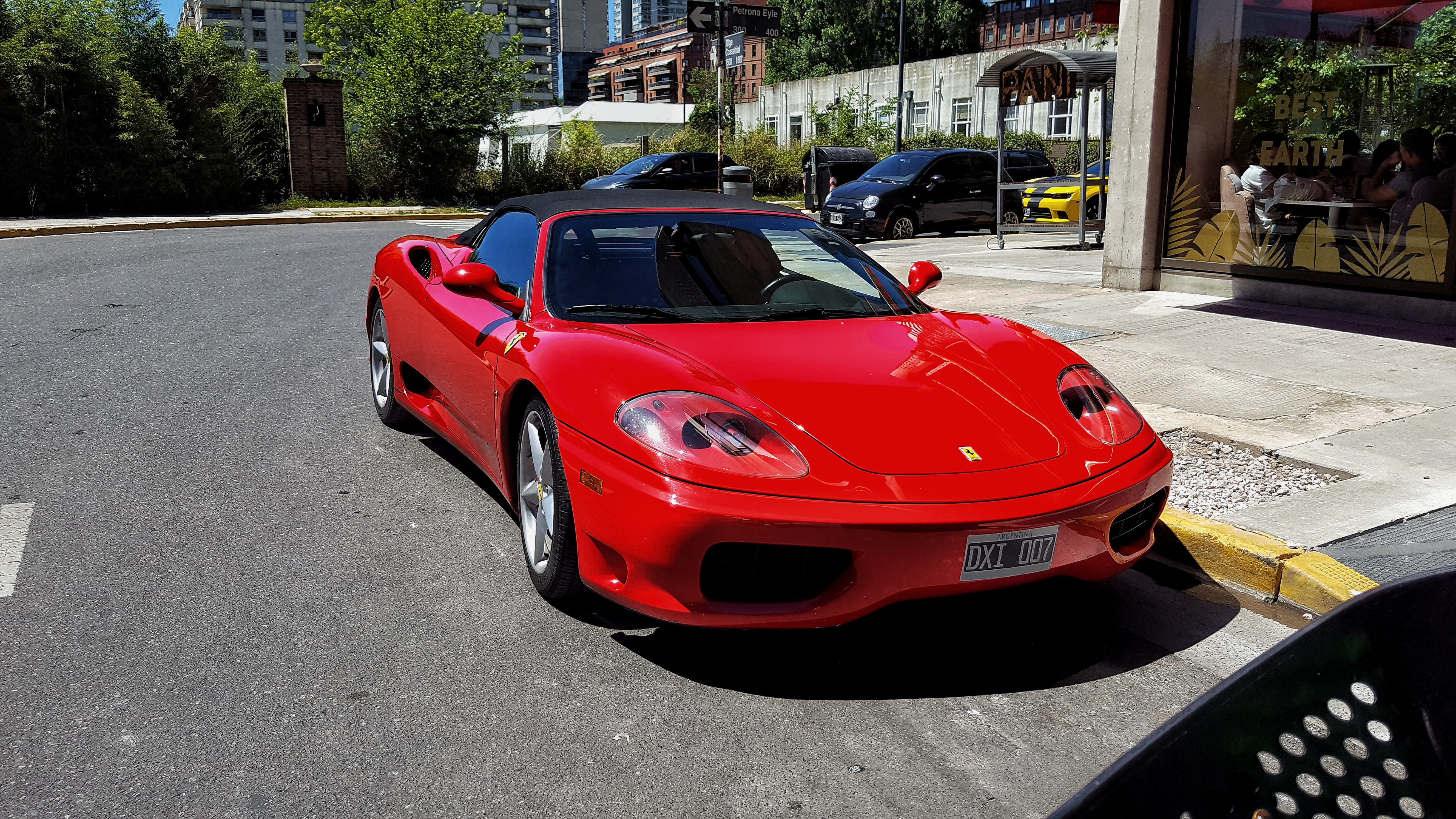 italy, 5K, day, street, outdoors, city, sunlight, buenos aires, mode of transportation, luxury, red, land vehicle, car, puerto madero, sports car, transportation, HD Wallpaper