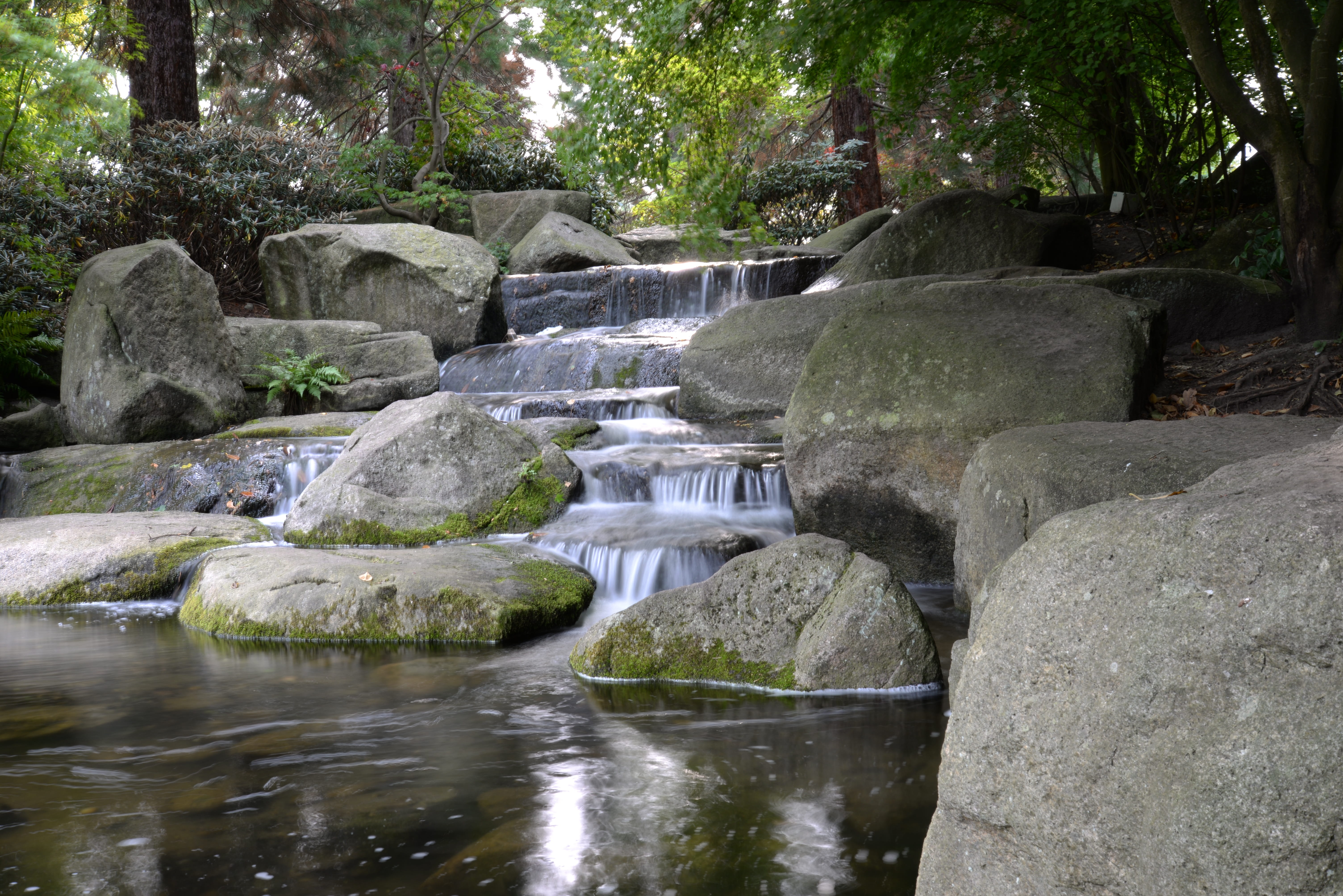 nature, rocks, rock, germany, flowing water, beauty in nature, motion, trees, waterfall, japanese garden, water, land, waterfalls, japanese, day, cascade, HD Wallpaper