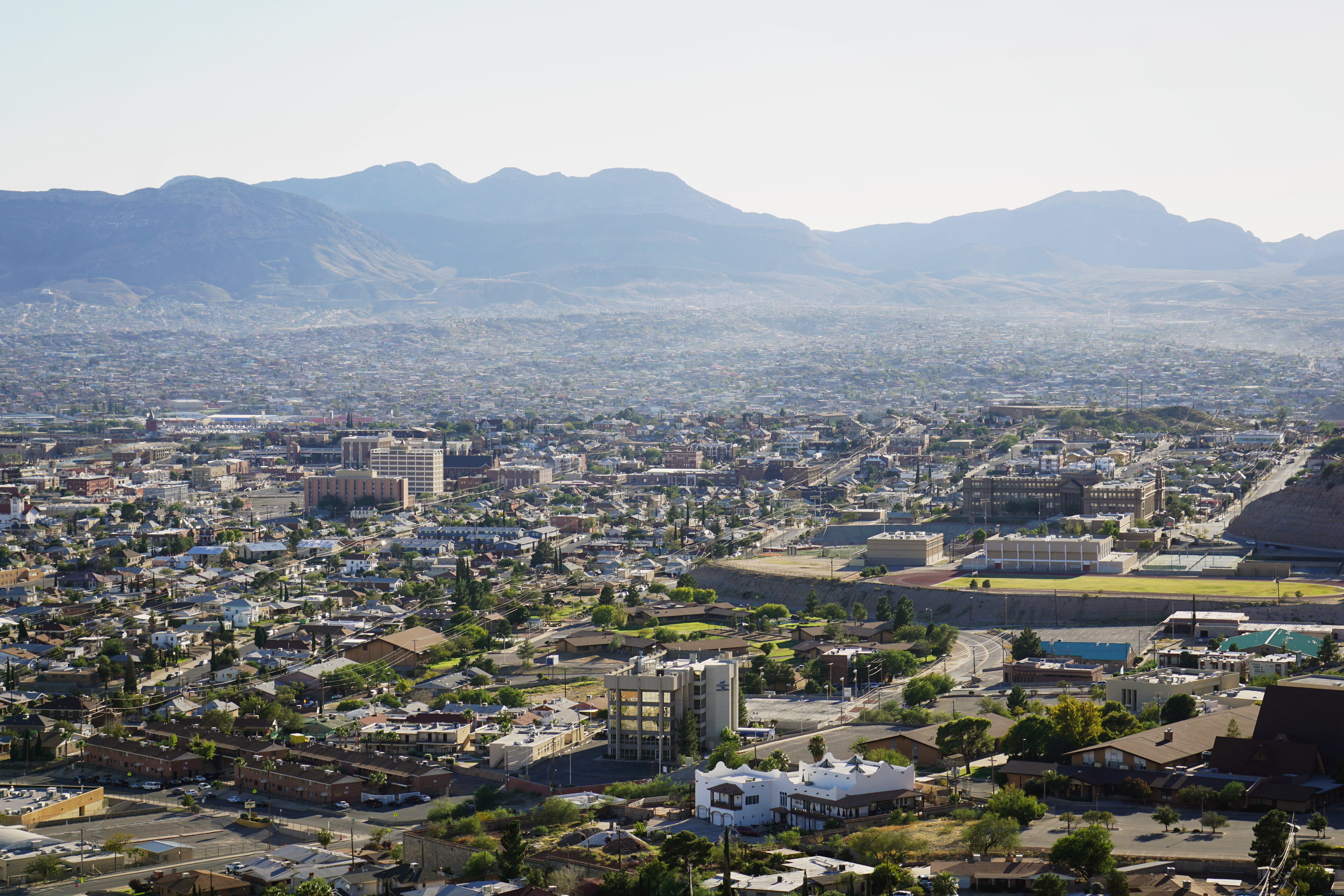 no people, built structure, usa, texas, 4K, residential district, cityscape, aerial view, day, building exterior, outdoors, mountain, high angle view, HD Wallpaper