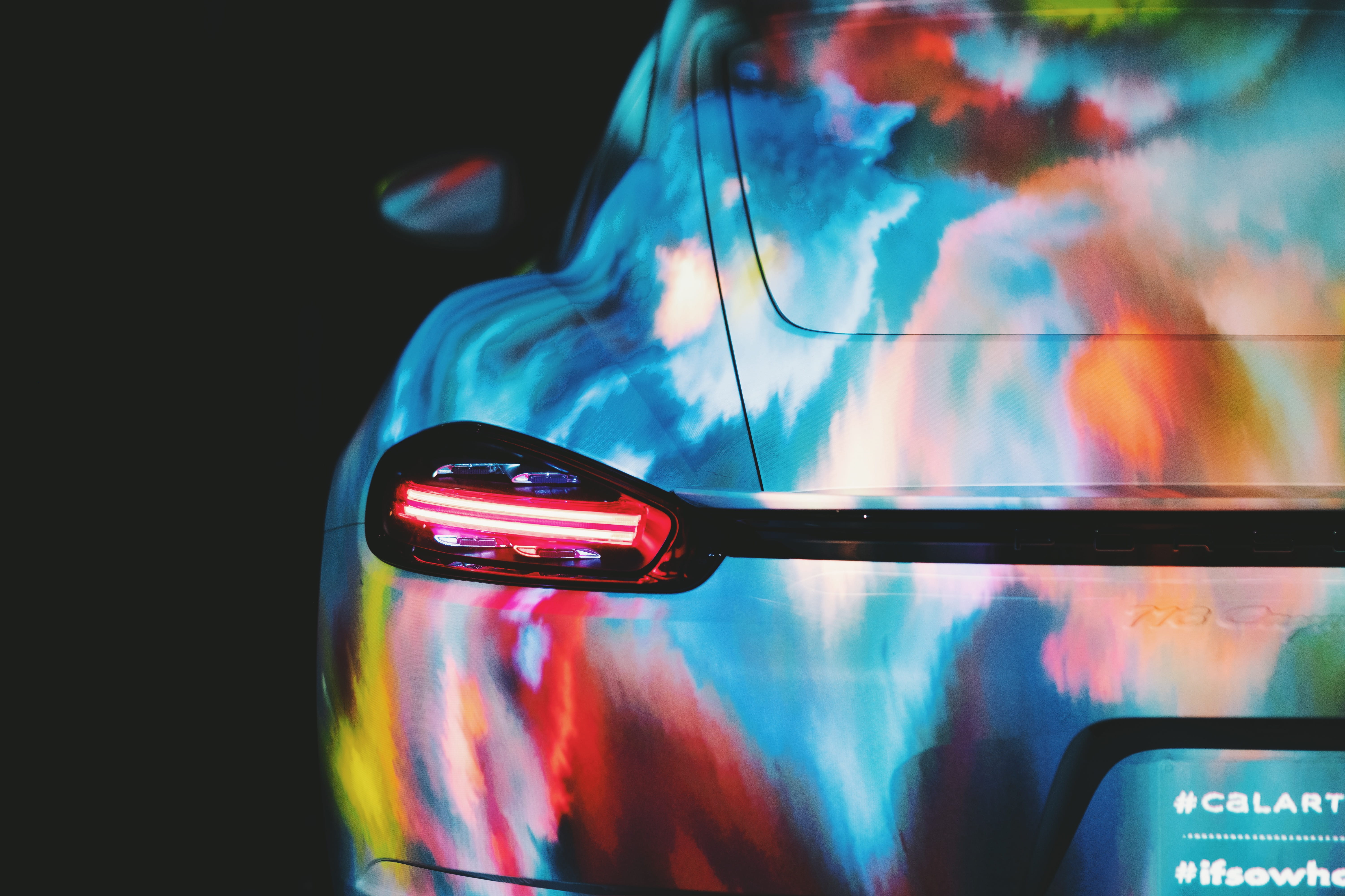 car, palace of fine arts theatre, monitor, black background, indoors, red, blue, screen, 5K, still life, glass - material, human, electronics, united states, HD Wallpaper