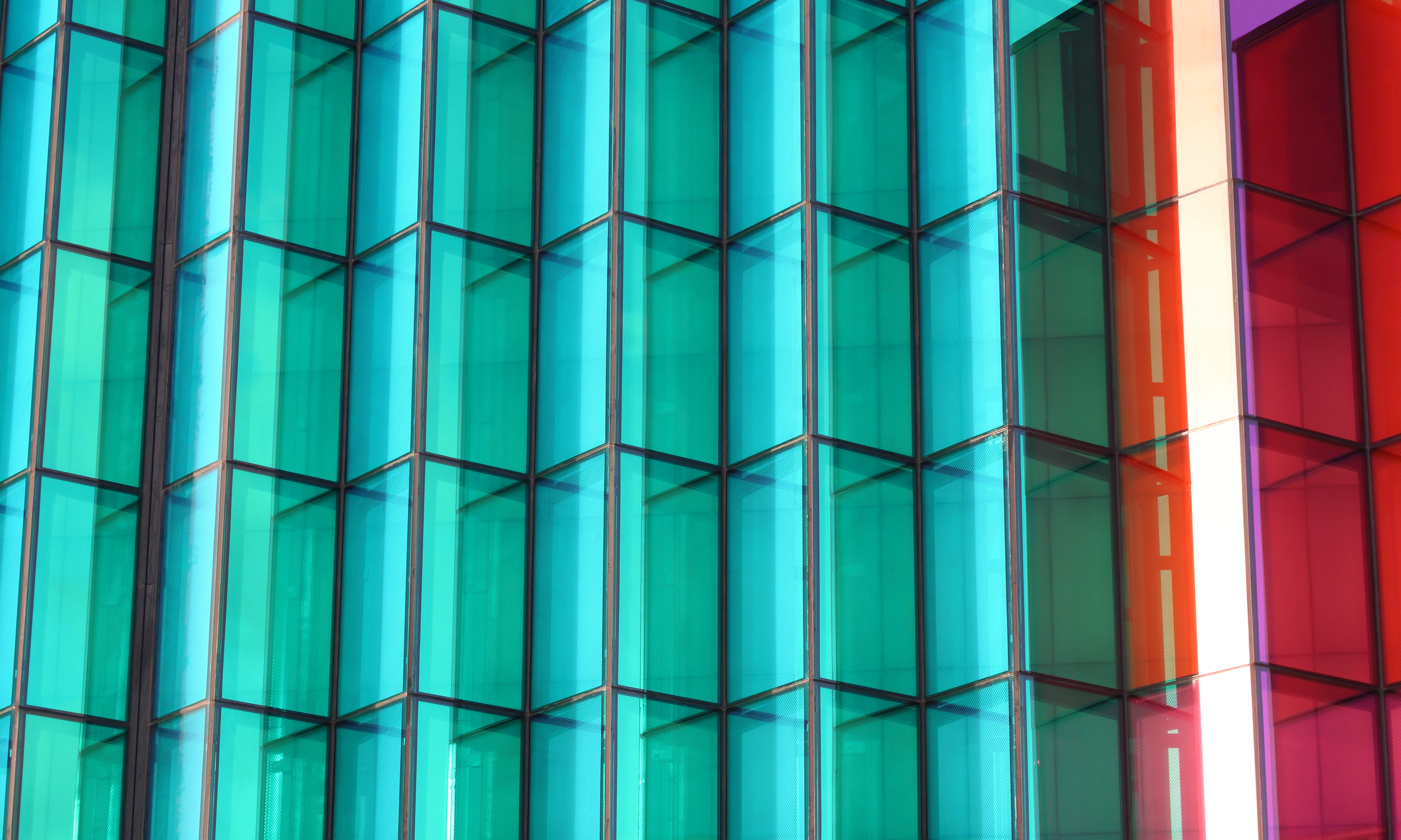 built structure, full frame, glass, turquoise colored, luxury, outdoors, building exterior, shopping, reflection, building, wall, modern, facade, day, mall, HD Wallpaper