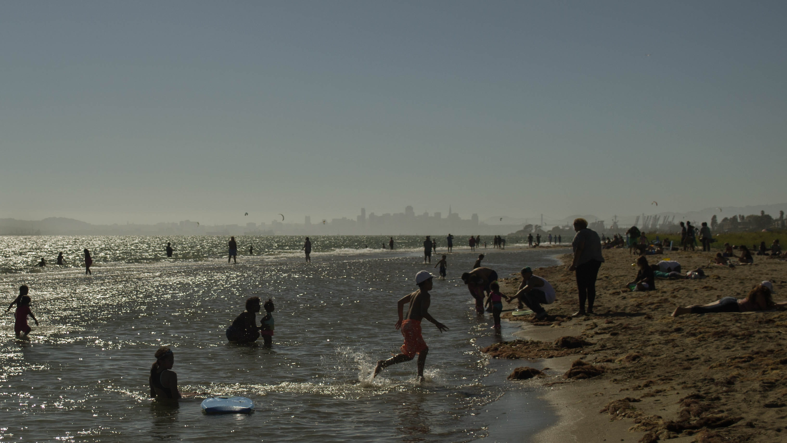 copy space, group of people, united states, crowd, robert w. crown memorial state beach, men, family, water, leisure activity, 2K, real people, kids, lifestyles, HD Wallpaper