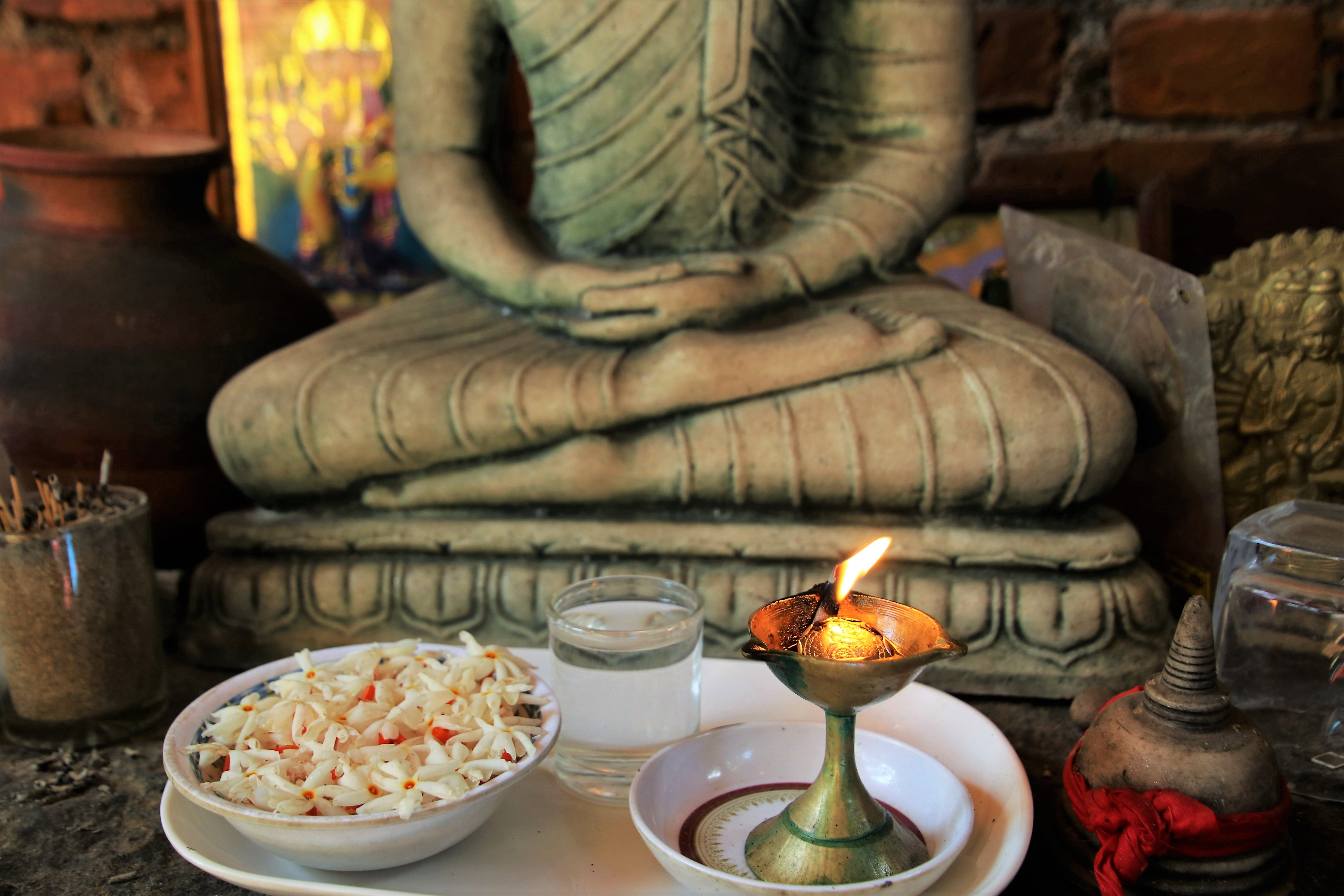 one, plate, figure, electric lamp, light, sri lanka, candle, incense, flower arrangement, the sage, indoors, legs, temple, peace of mind, container, the statue, HD Wallpaper