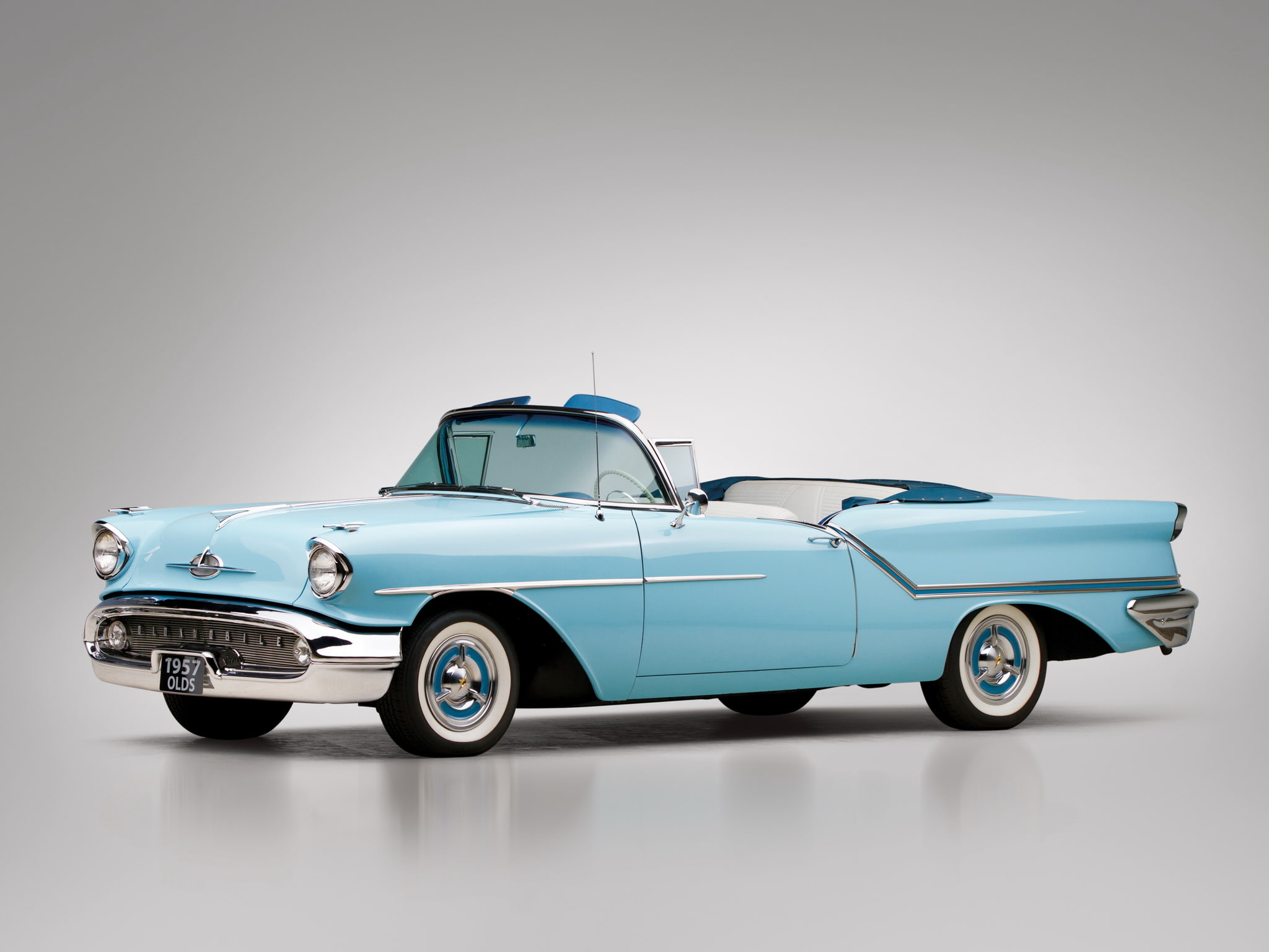 golden, retro, j 2, convertible, 1080P, 1957, 8 8, oldsmobile, rocket, HD Wallpaper