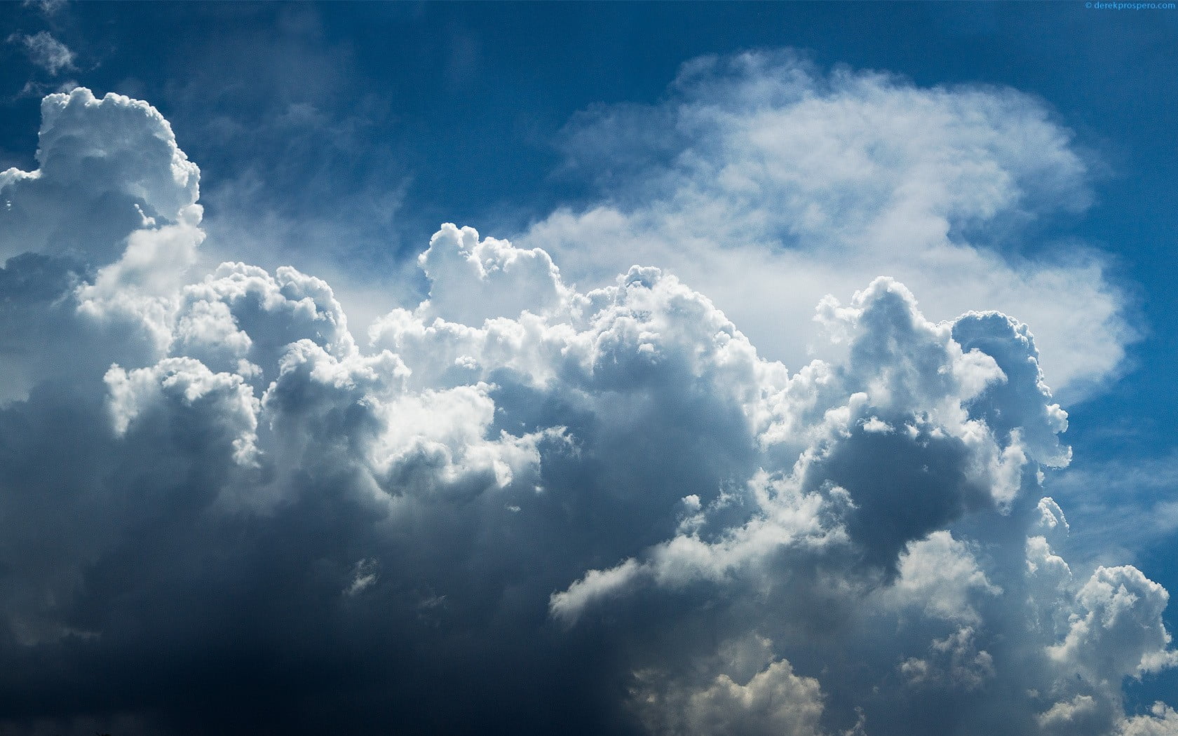 sunlight, beauty in nature, fluffy, tranquility, outdoors, white color, 720P, bright, softness, clouds, atmosphere, white, idyllic, dramatic sky, blue, HD Wallpaper
