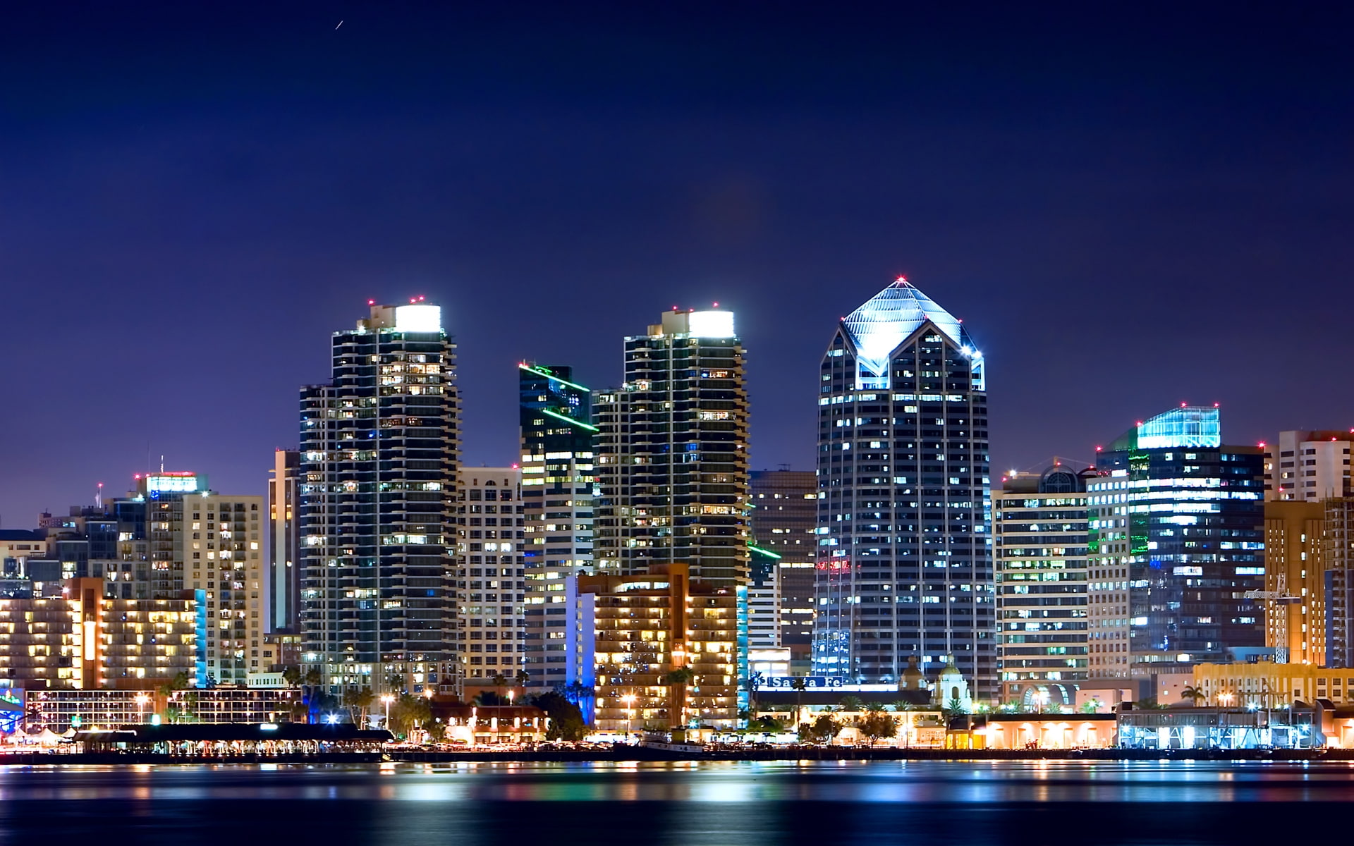 lights, night, blocks, buildings, san, view, 1080P, diego, HD Wallpaper