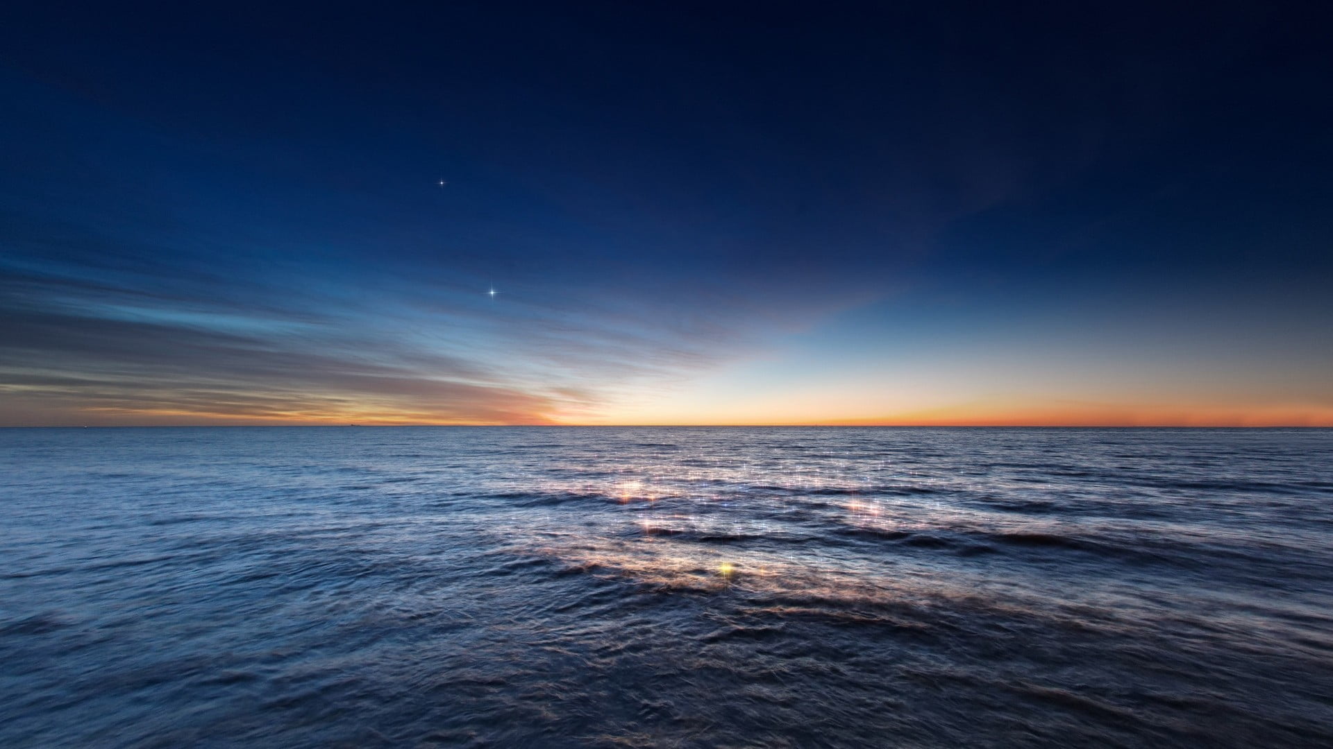 sea, astronomy, motion, nature, water, horizon over water, seascape, sunset, outdoors, space, beauty in nature, no people, tranquility, tranquil scene, HD Wallpaper