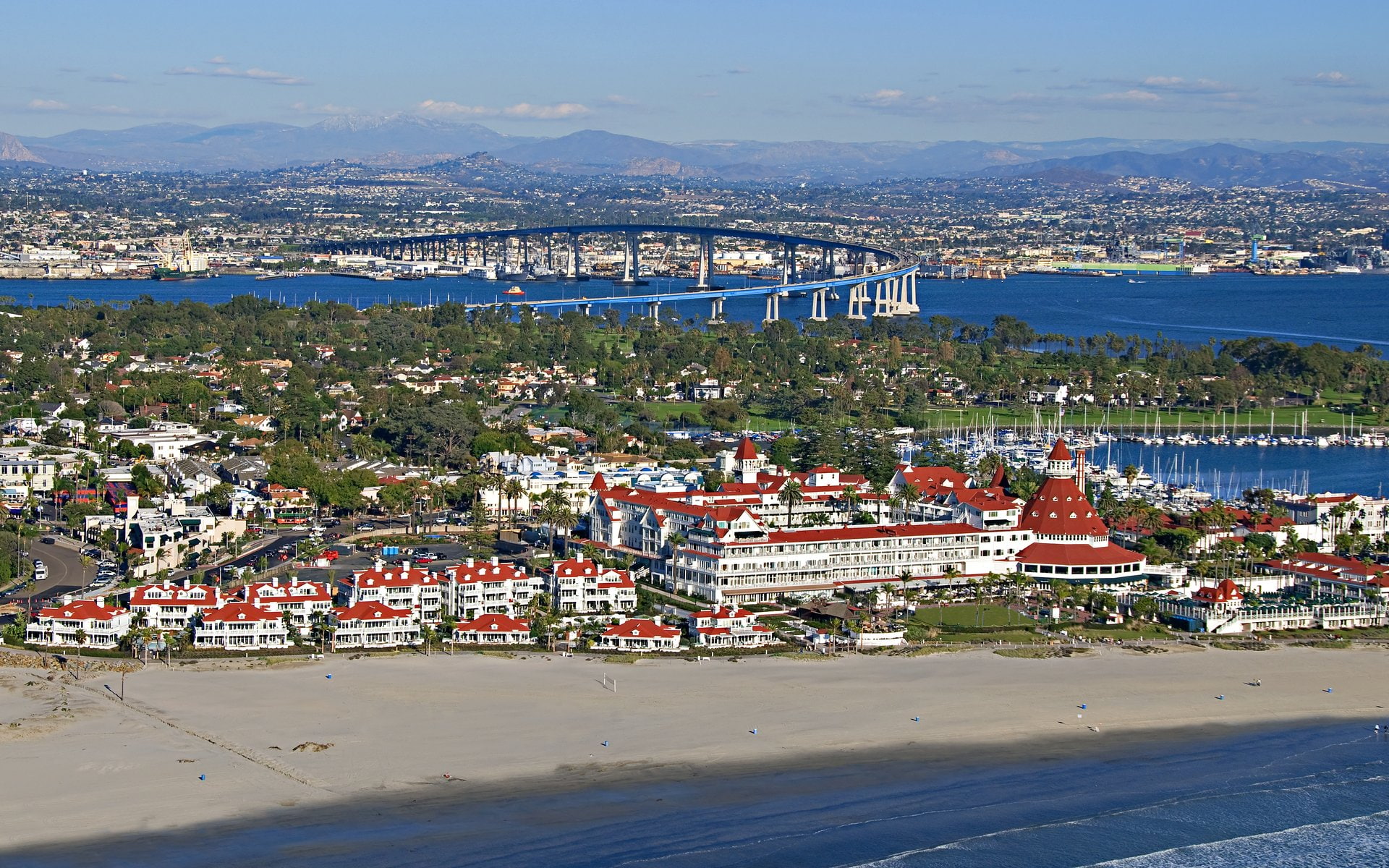 California, Town, Cities, Beach, 1080P, San Diego, Coranado Island, City, USA, HD Wallpaper