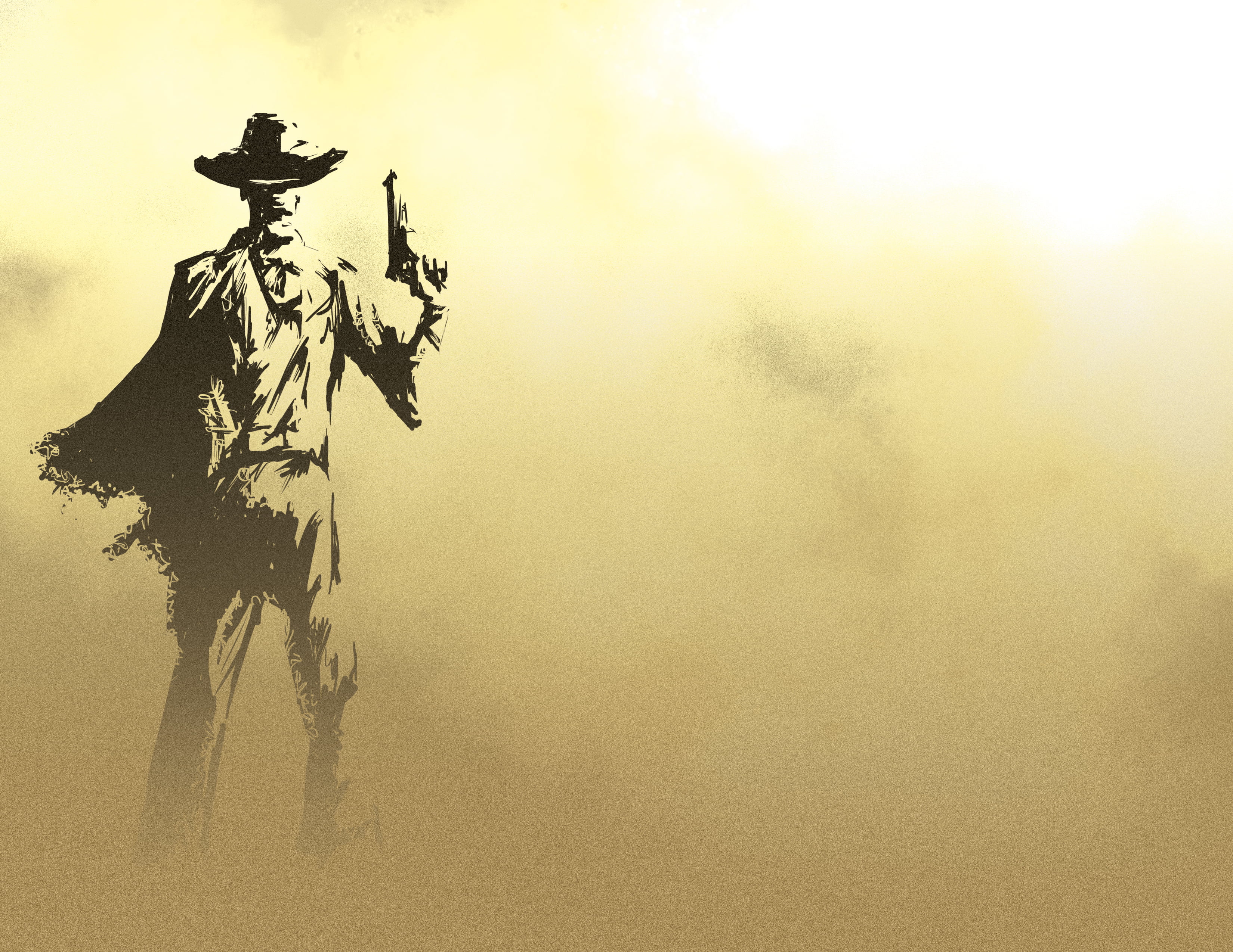 creativity, plant, sculpture, halloween, male, painting, three quarter length, cowboy, religion, tree, day, fog, sunset, christianity, nature, cloud - sky, HD Wallpaper