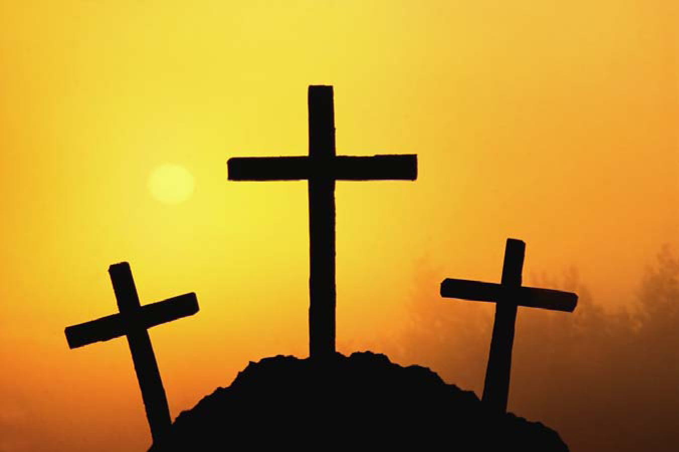 heaven, silhouette, religion, Religious, symbol, glowing, idyllic, belief, 720P, place of worship, cross shape, black, religious equipment, praying, three, HD Wallpaper