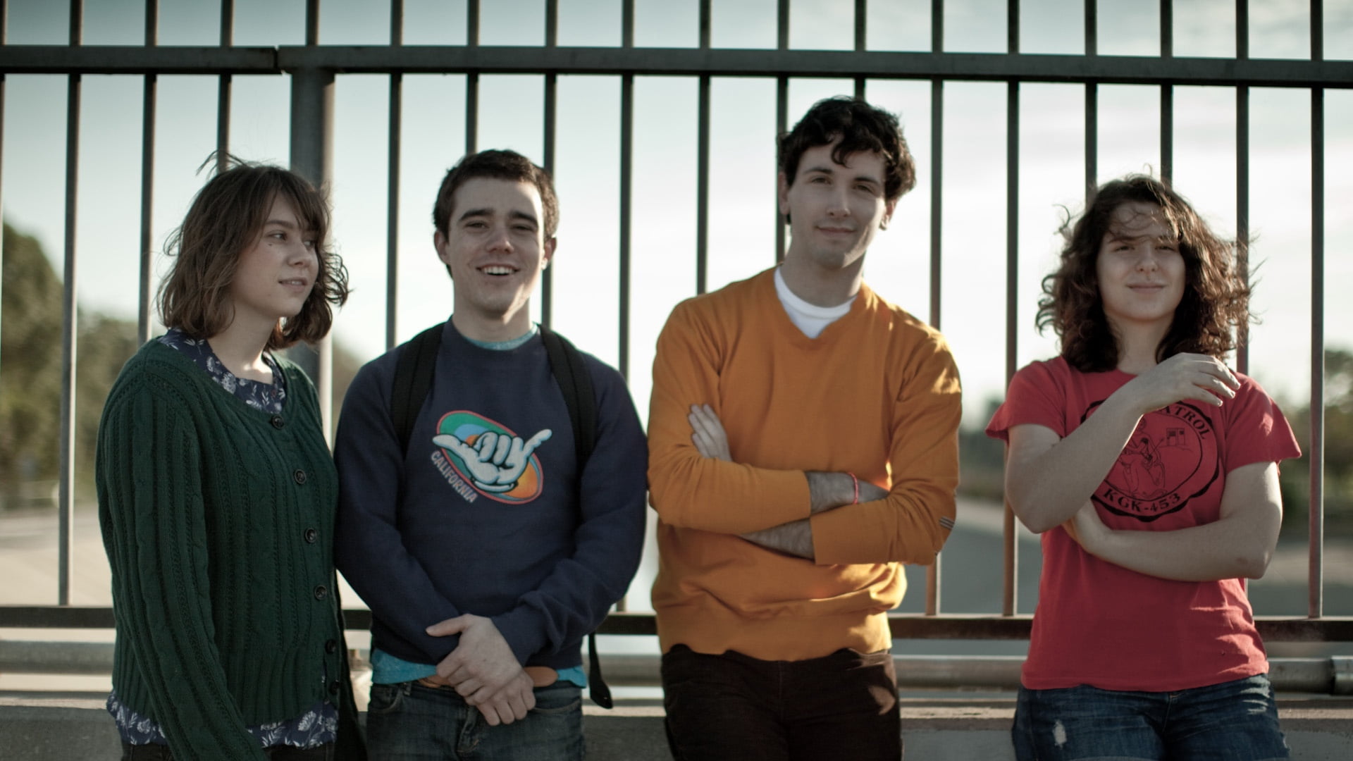 looking at camera, orange, front view, boys, group of people, young adult, band, hairstyle, three quarter length, 1080P, adolescence, togetherness, brown, HD Wallpaper