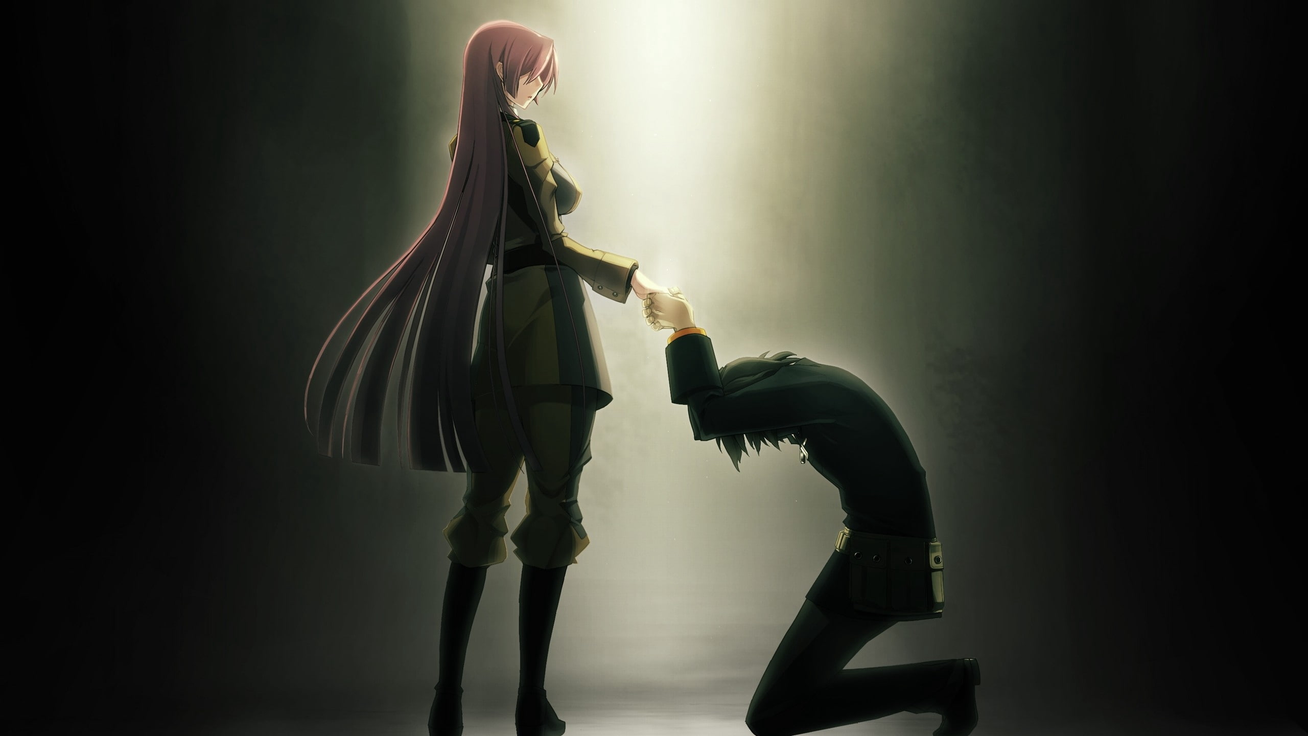 2K, twilight, forgiveness, shadow, female, male, brunette, HD Wallpaper